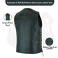 Antique Brown Men's Leather Vest 10 Pockets Biker Real Cowhide #3540RUB-BRN