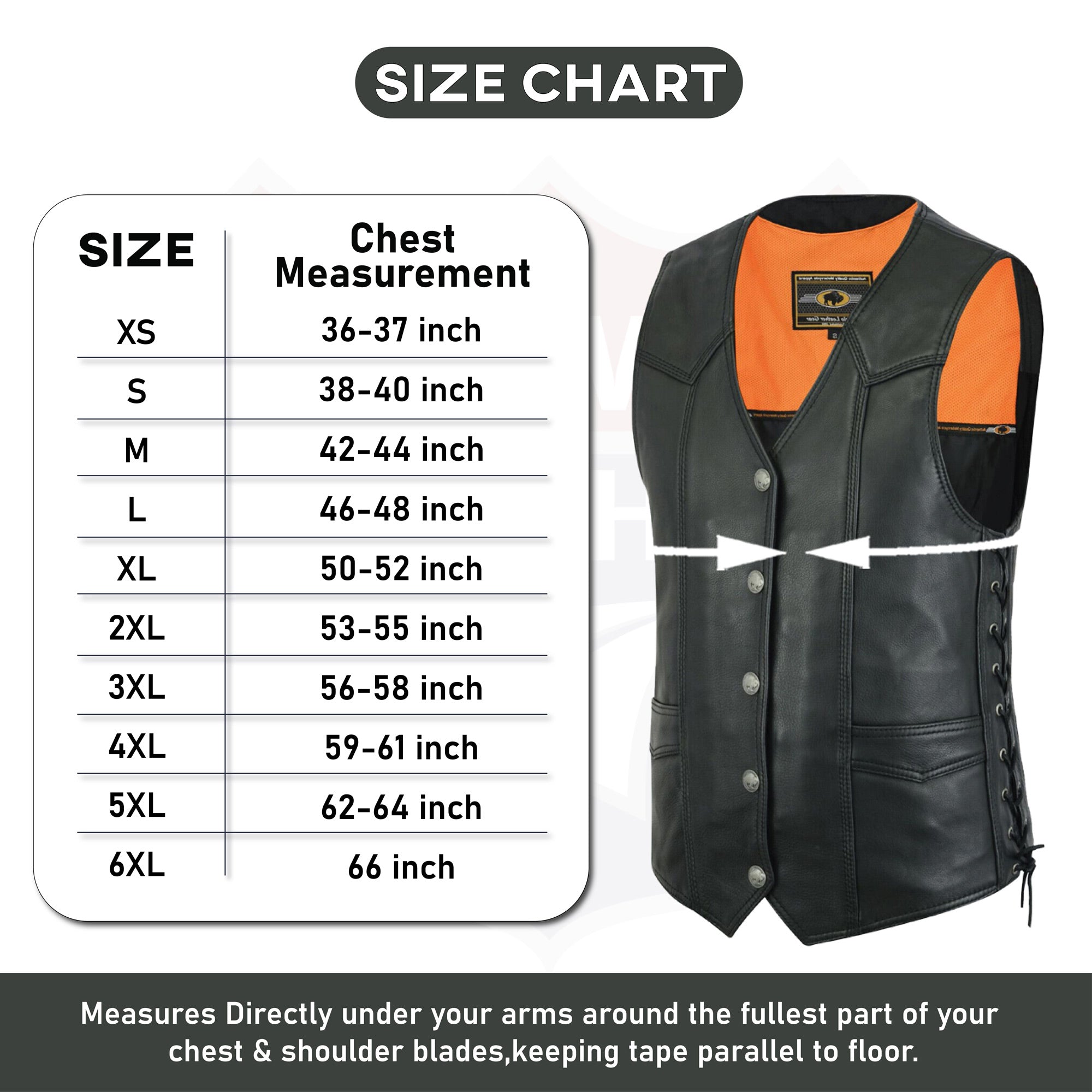 Highway Leather Basic Motorcycle Leather Vest