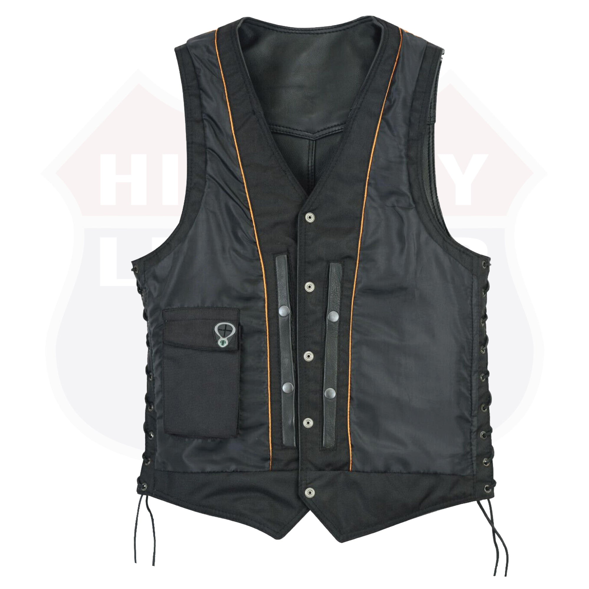 Highway Leather Basic Motorcycle Leather Vest