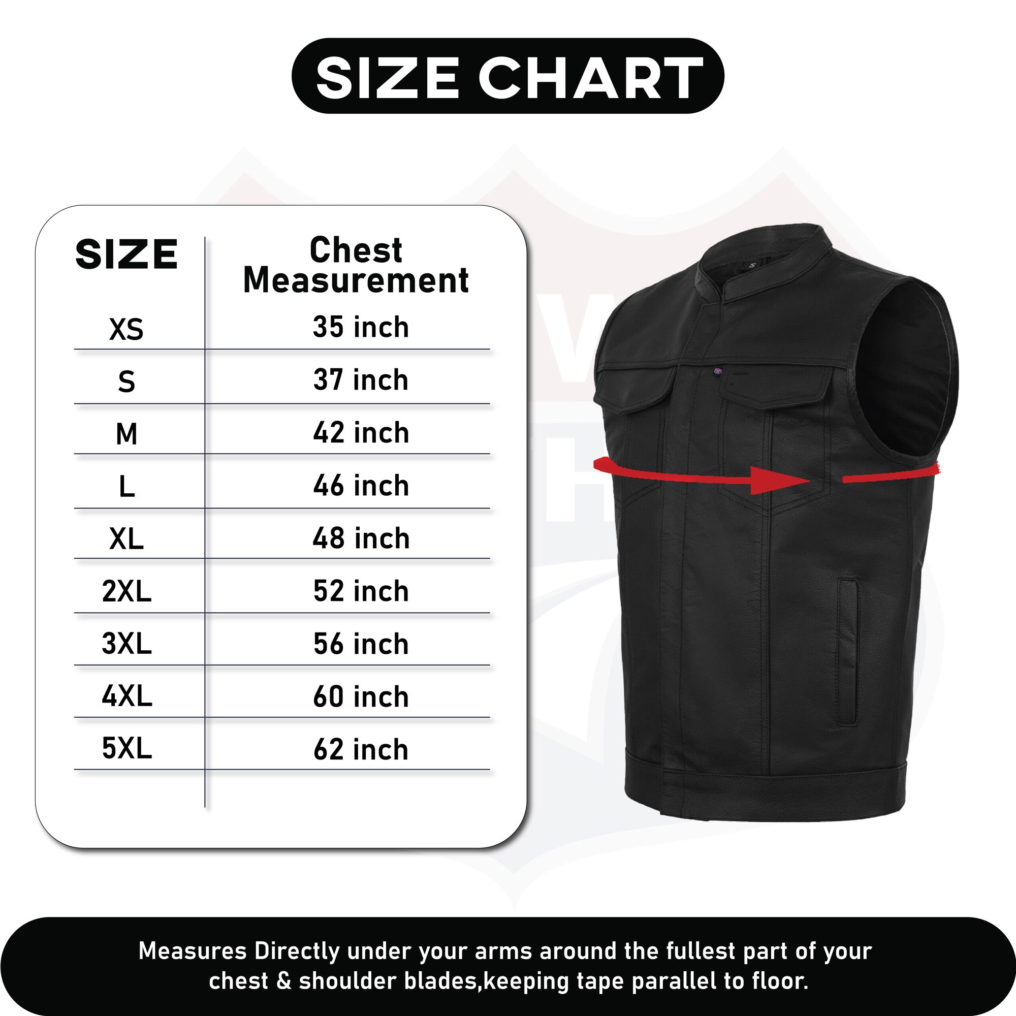 SOA Men's Leather Vest Anarchy Motorcycle Biker Club Concealed Carry Outlaws
