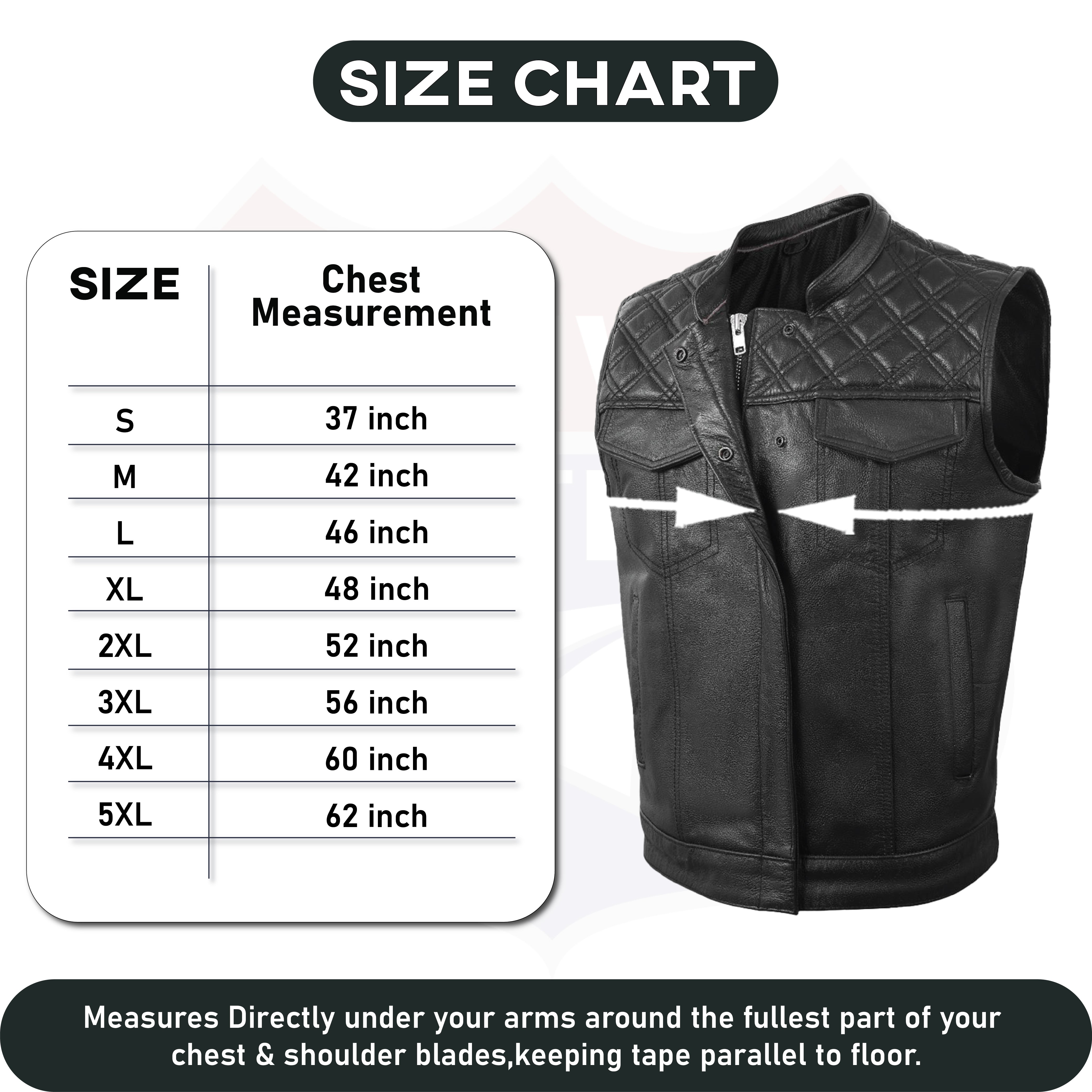 MEN BLACK CROSS STITCH VEST BUFFALO LEATHER HL11693SPT