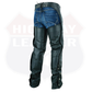 Basic Classic Style Leather Motorcycle Chap for Motorcycle Riding Plain Easy Fit
