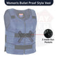 Navy Blue bulletproof leather vest - Women/Ladies Shade # 48