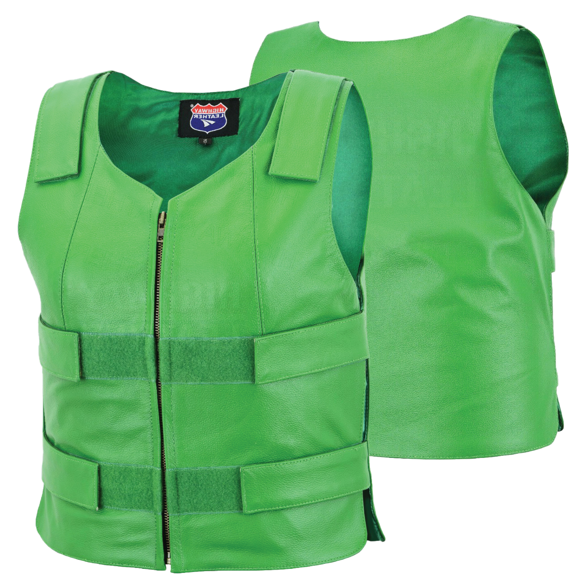 Green bulletproof leather vest - Women/Ladies