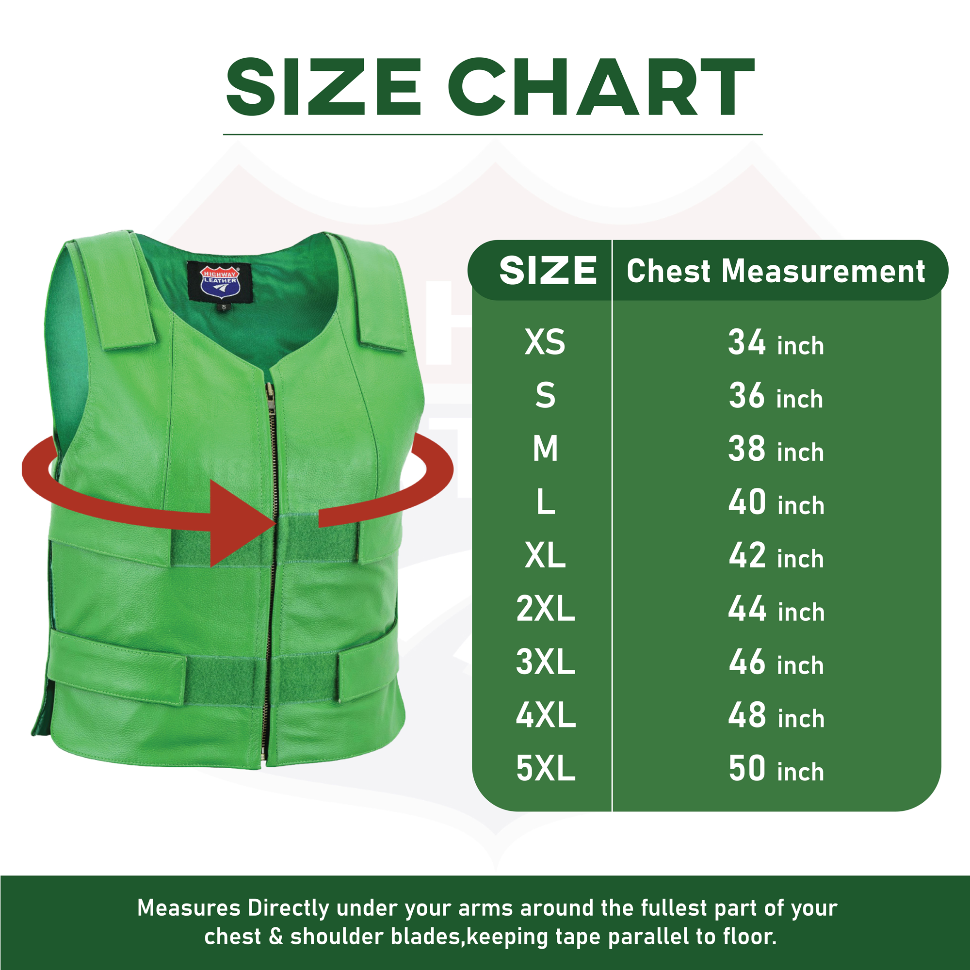 Green bulletproof leather vest - Women/Ladies