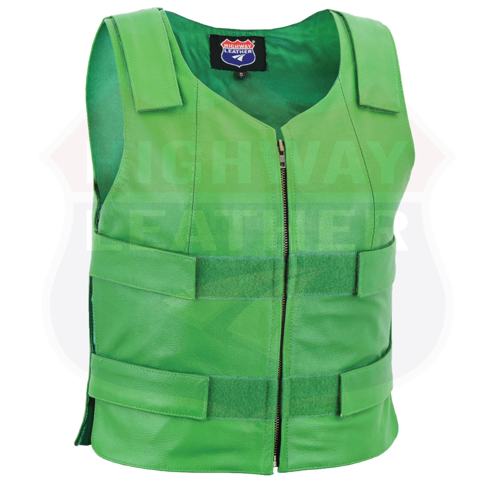 Green bulletproof leather vest - Women/Ladies