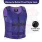 WOMEN PURPLE BULLET PROOF LEATHER VEST - PURPLE Shade # 56 (Passionate Purple)