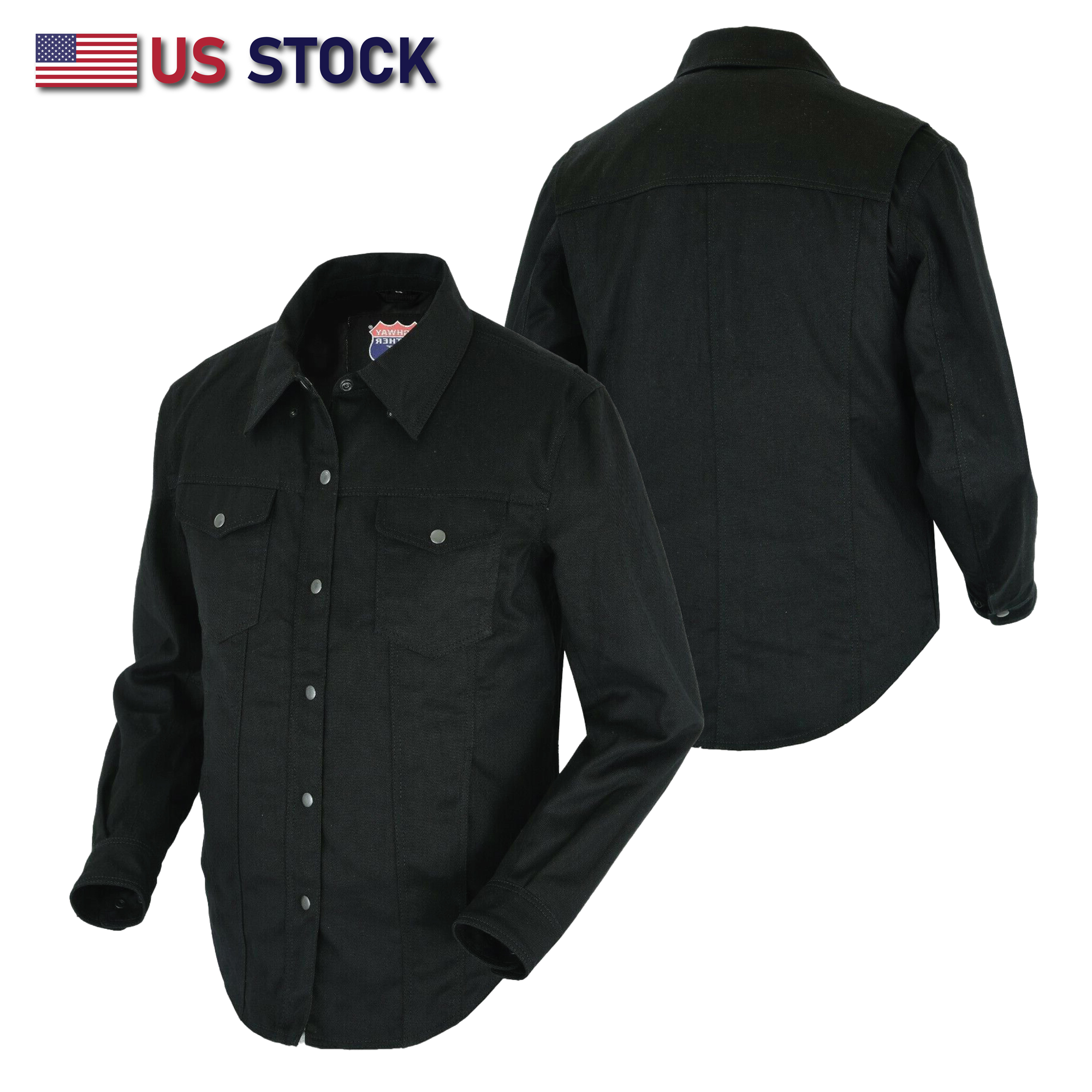 Biker Denim Club Style Anarchy Twill Shirt Conceal Carry Gun pocket SKU#21403
