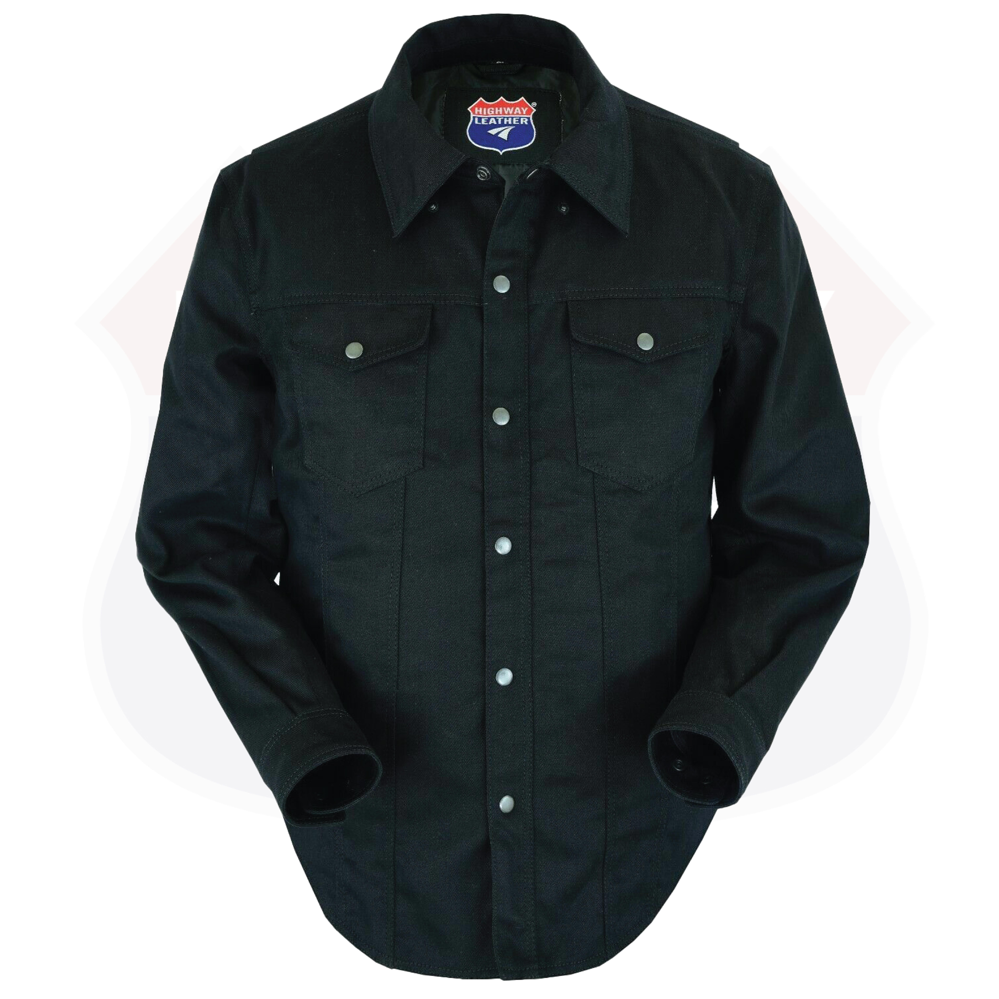 Biker Denim Club Style Anarchy Twill Shirt Conceal Carry Gun pocket SKU#21403