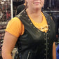 Women's Eyelet  Leather Vest - Longer Length HL14682