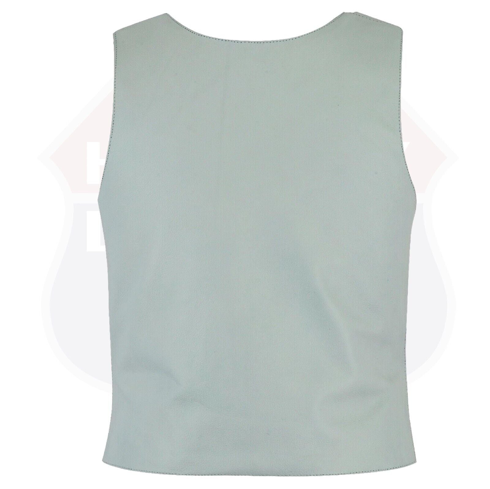 Gray bulletproof leather vest - SKU#14945Gray36