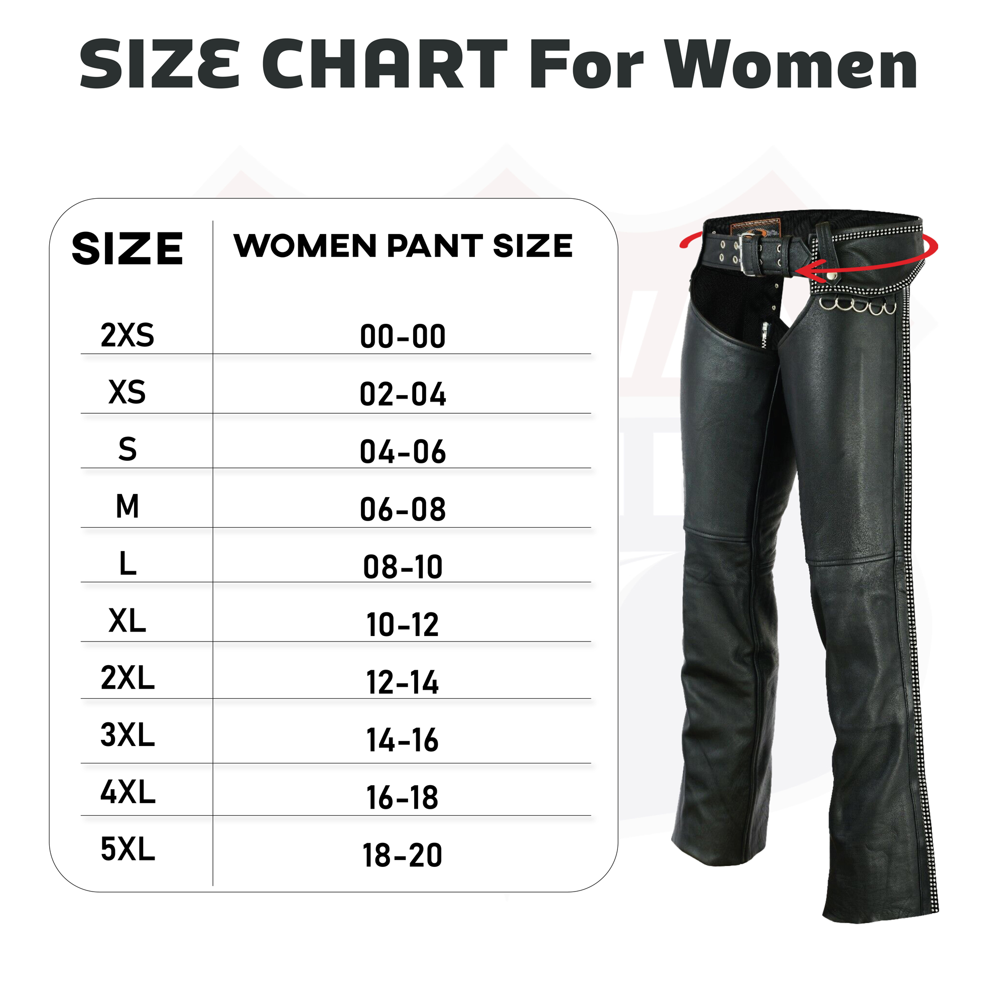 Hip Hugger Leather Chaps Bling Detailing Women Style