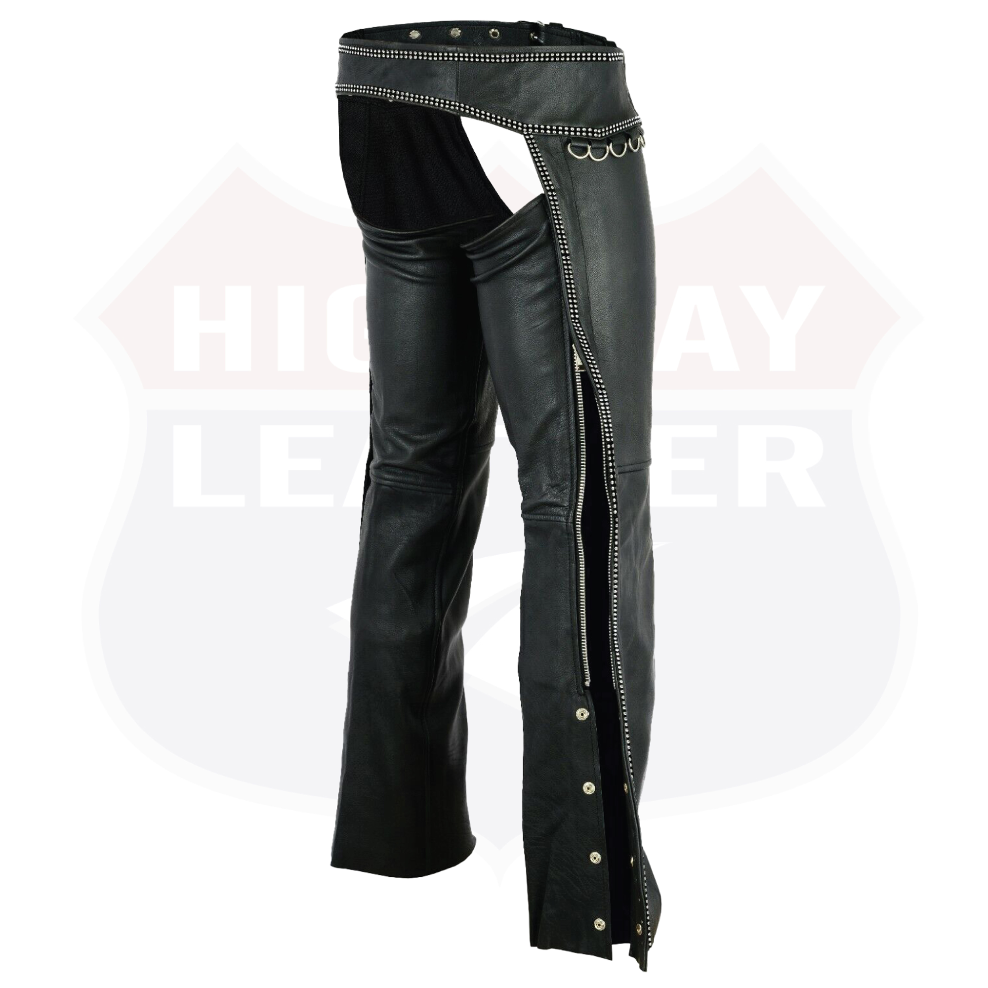 Hip Hugger Leather Chaps Bling Detailing Women Style
