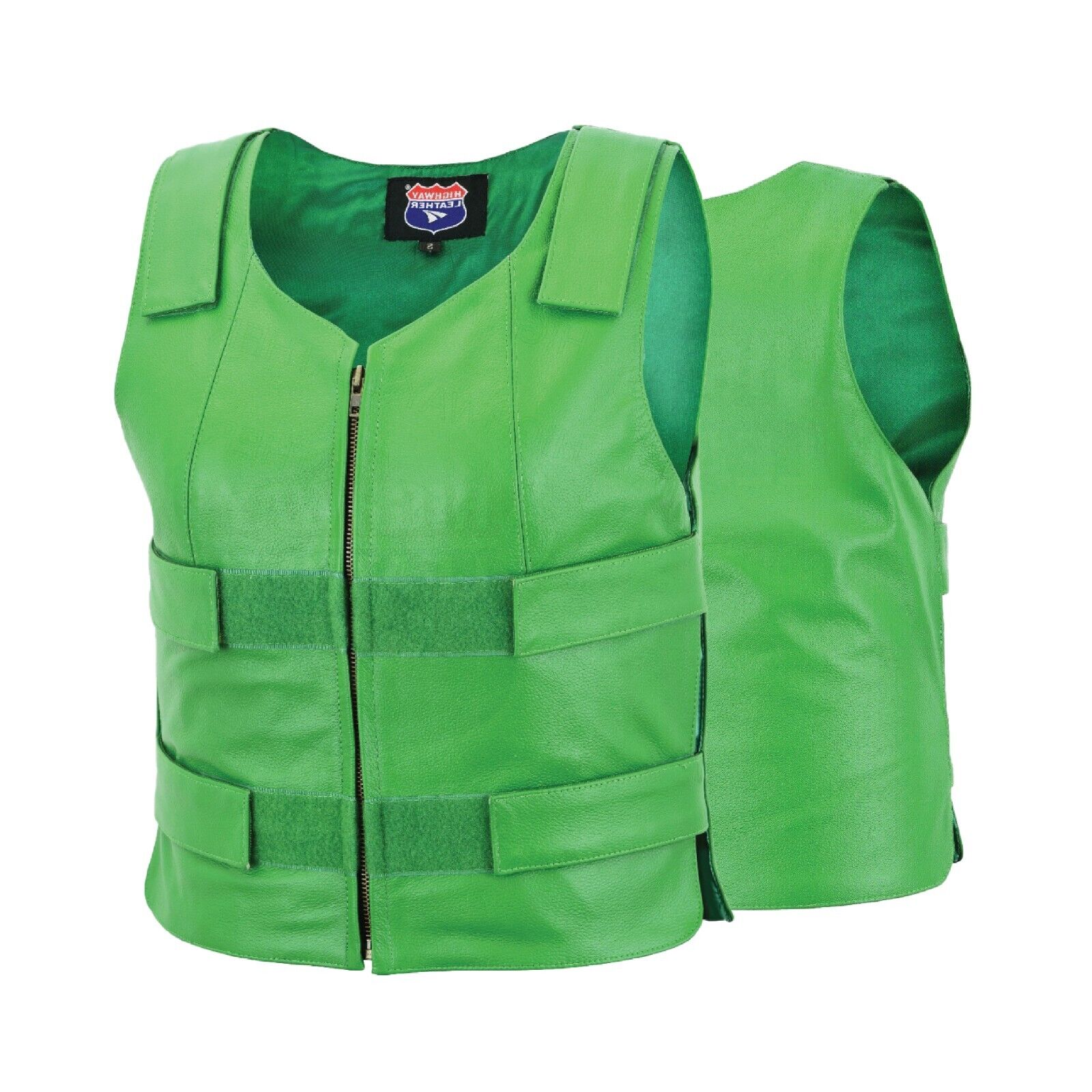 Green bulletproof leather vest - Women/Ladies