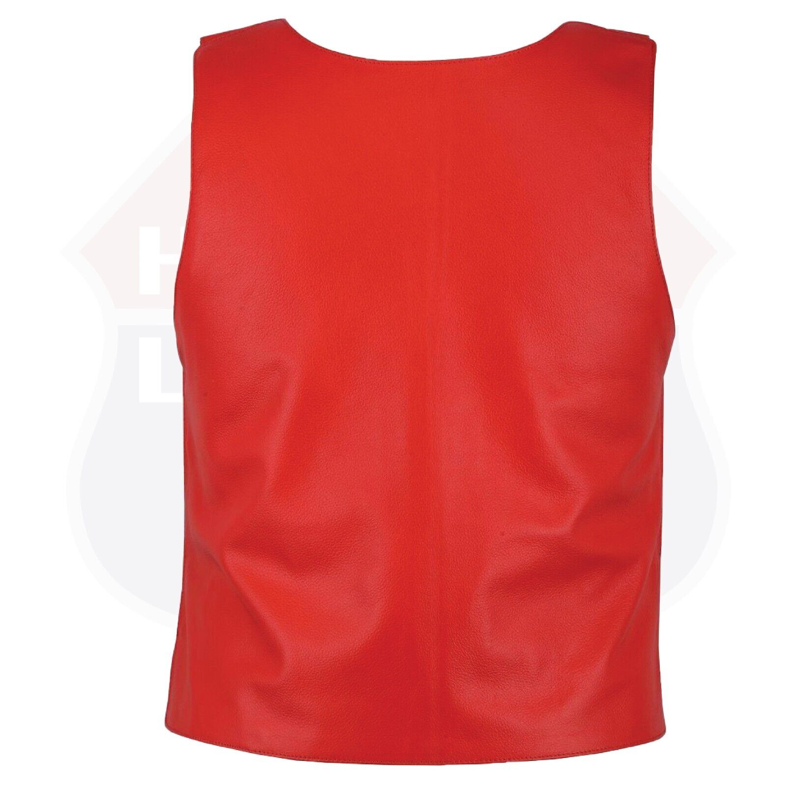 Ladies red bulletproof style leather vest - Police vest Shade # 22