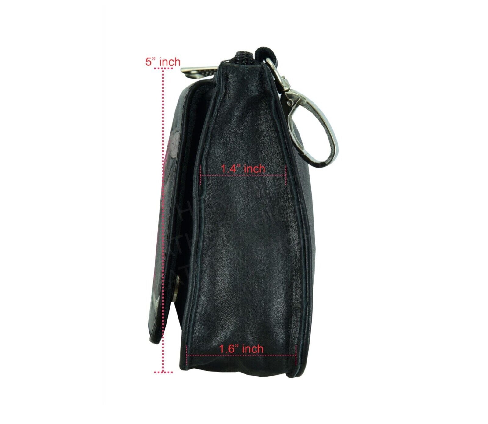 Leather Hip Clip Purse Bag Women Waist Bag Fanny Pack Motorcycle Biker BLING