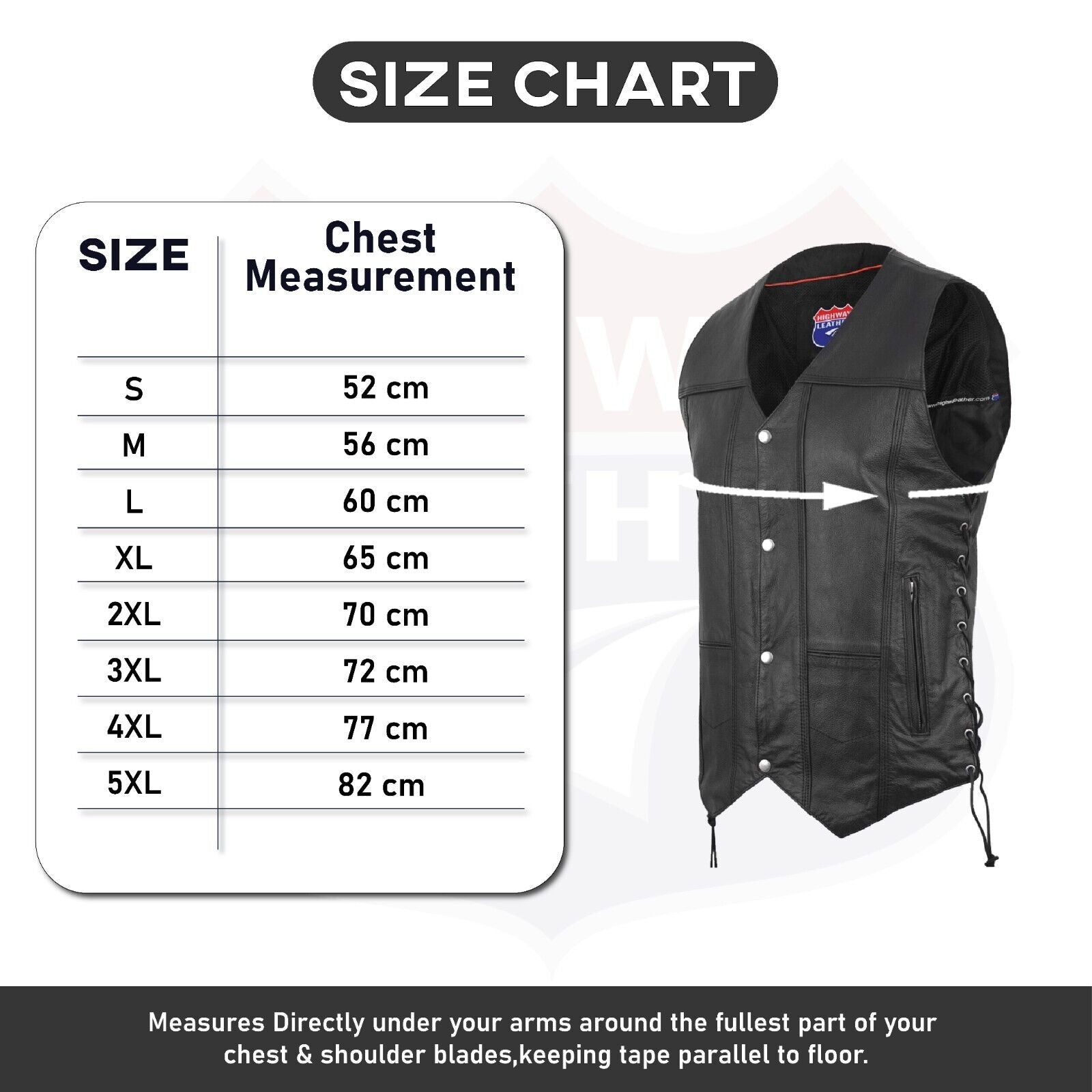 Mens Genuine Leather 10 Pockets Motorcycle Biker Vest ANARCHY Black SOA #3540BLK
