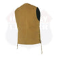Tan Men's Motorcycle Leather Vest Sahara Brown Distressed Biker Side Lace Gun CC HL11019TAN