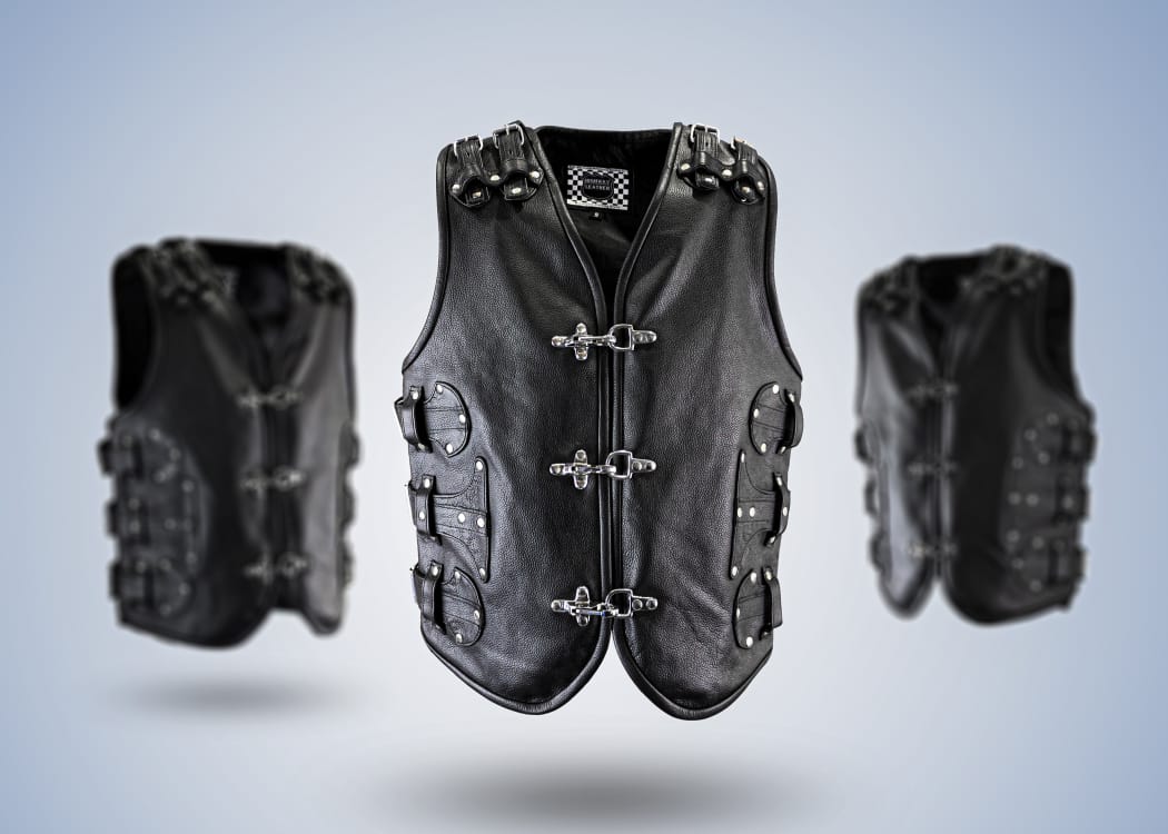Highway Leather Heavy Metal Rocker Biker Waistcoat Motorcycle Vest