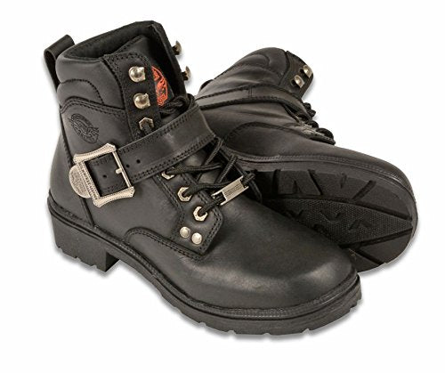 Women's Side Buckle Plain Toe Boot