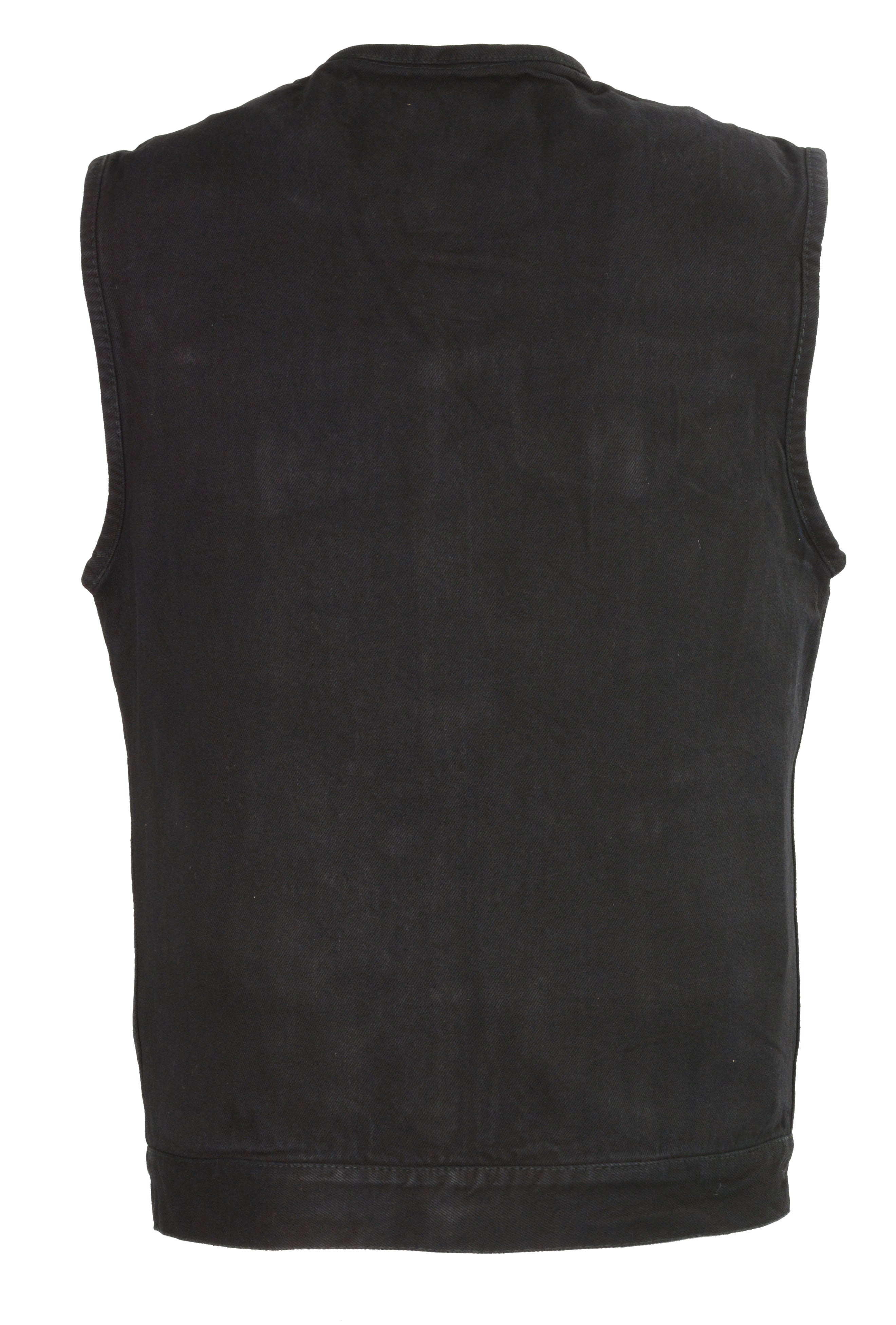 Men's Snap Front Denim Club Vest w/ Gun Pocket