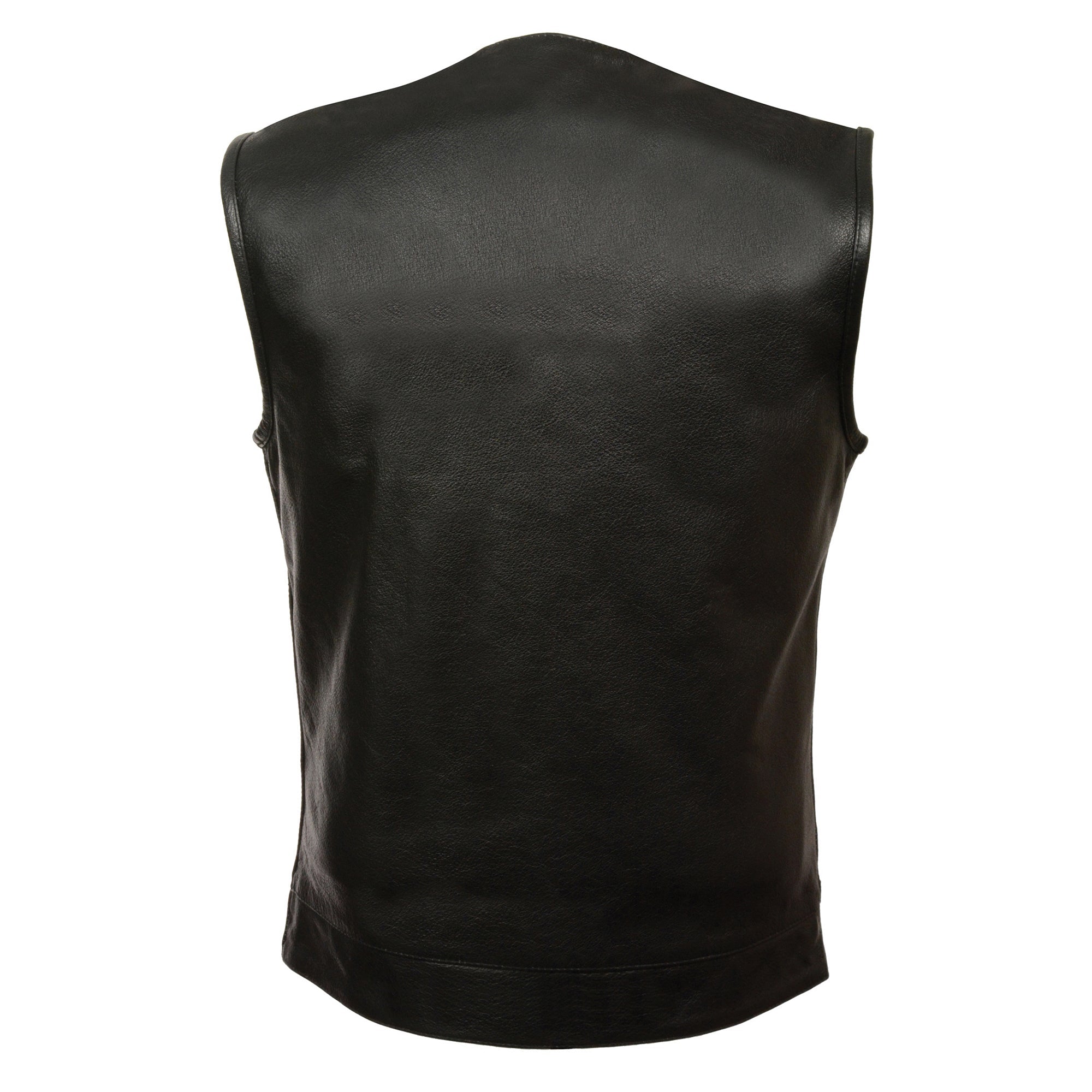 Men's Collarless Snap/Zip Front Club Vest