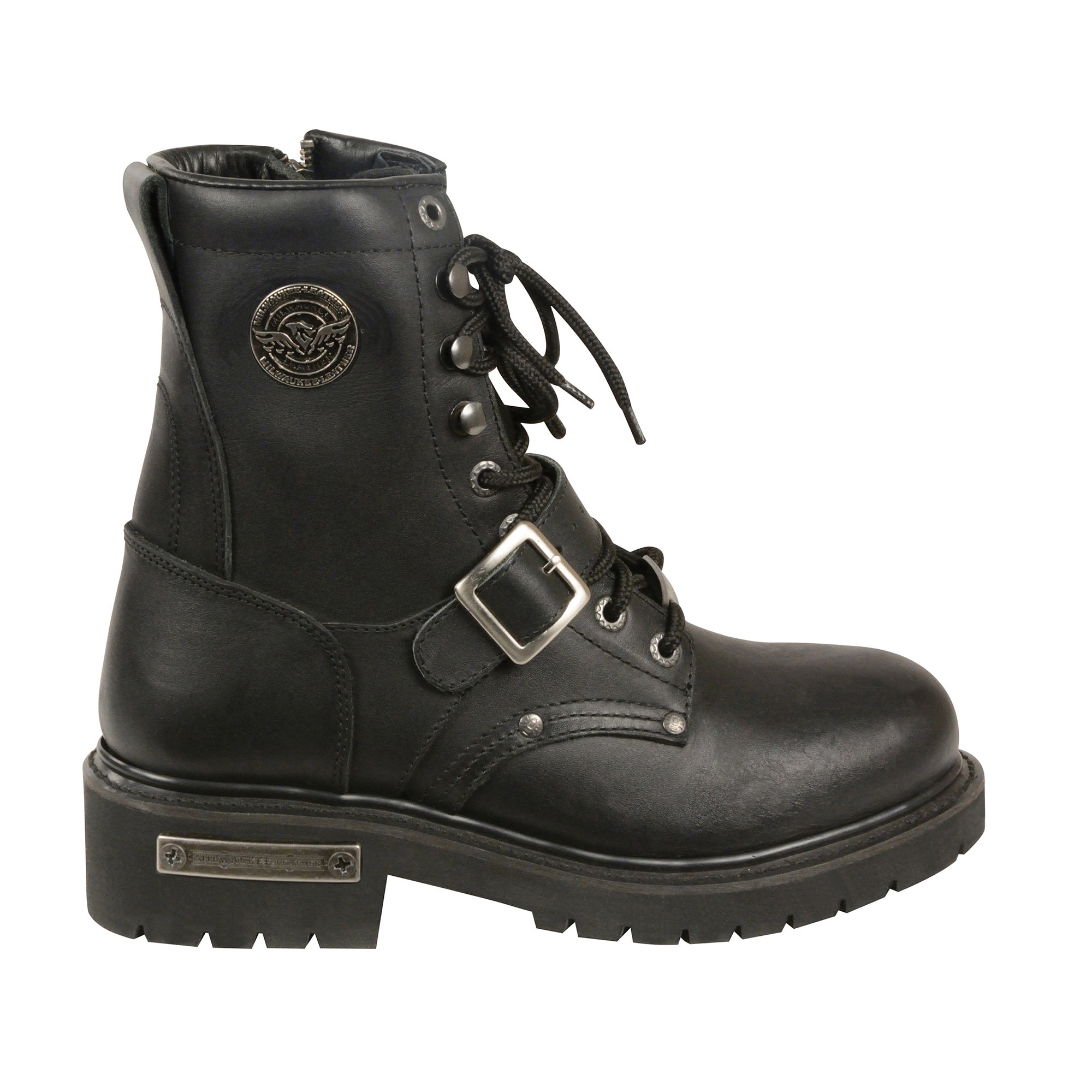 Men's Buckled and Lace to Toe Boot w/ Side Zipper Entry