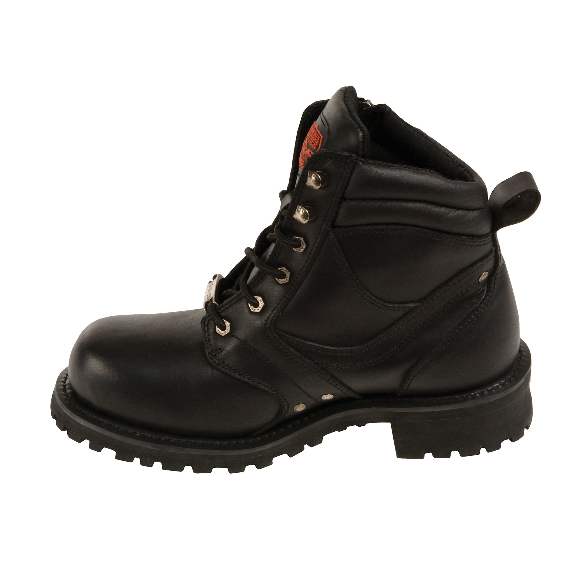 Men's 6 Inch Side Zipper Plain Toe Boot-Wide