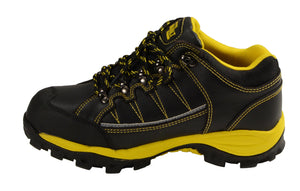 MBM9121ST-Men's Black & Yellow Water & Frost Proof Leather Shoe w/ Composite Toe