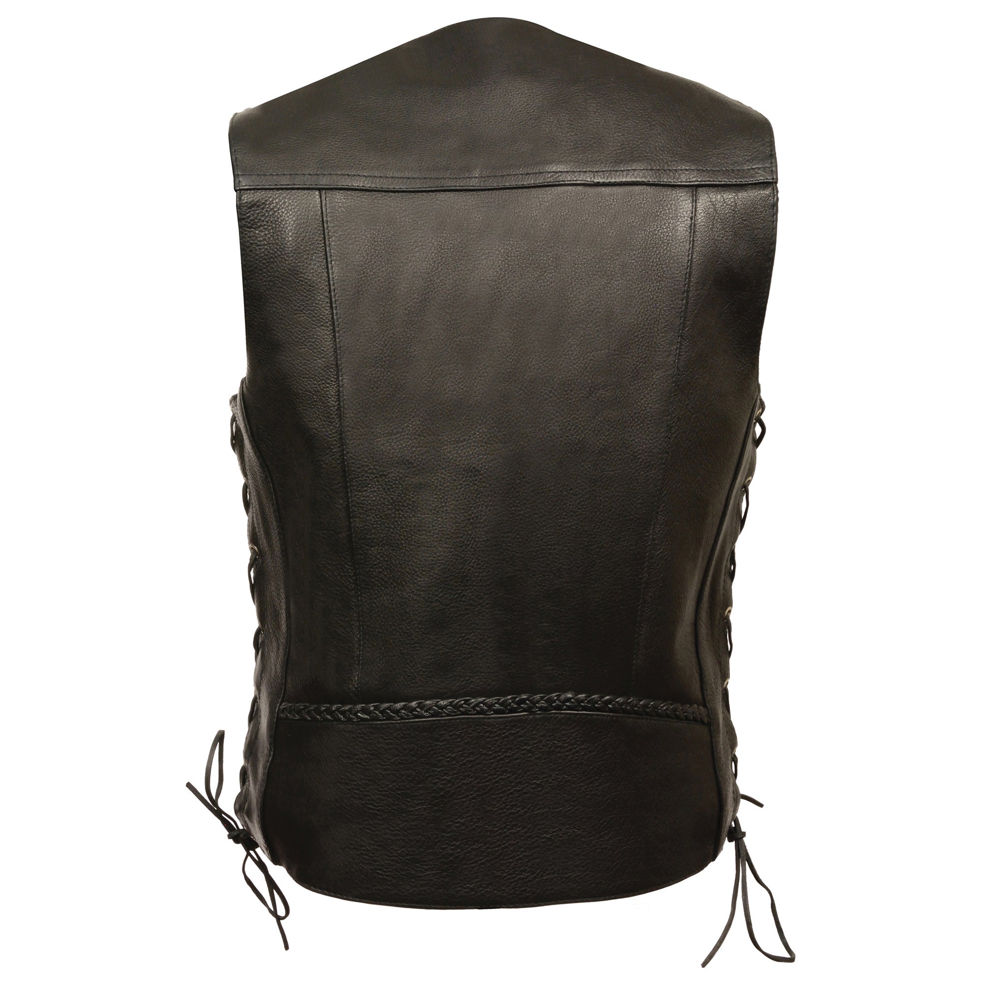 Men's Braided Side Lace Vest w/ Buffalo Snaps
