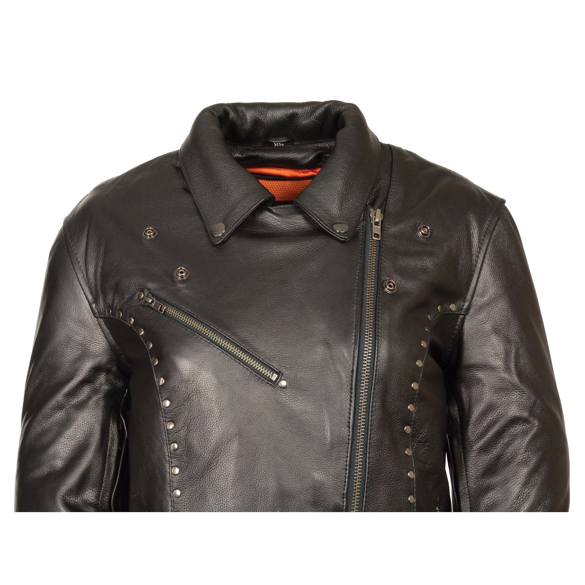 Women's Classic M/C Jacket w/ Rivet Detailing