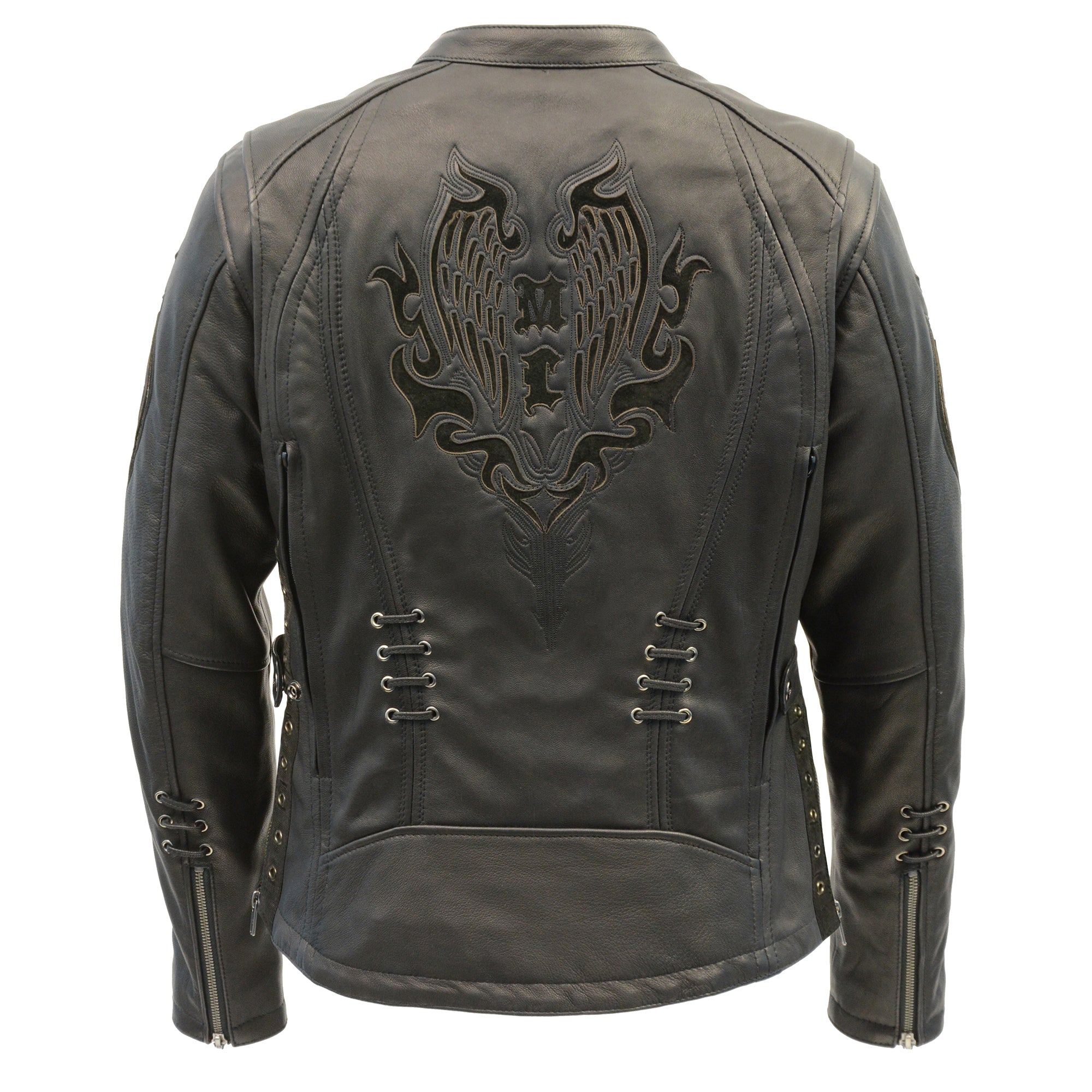 Women's Lightweight Scuba Racer Jacket w/ Lace & Grommet Details
