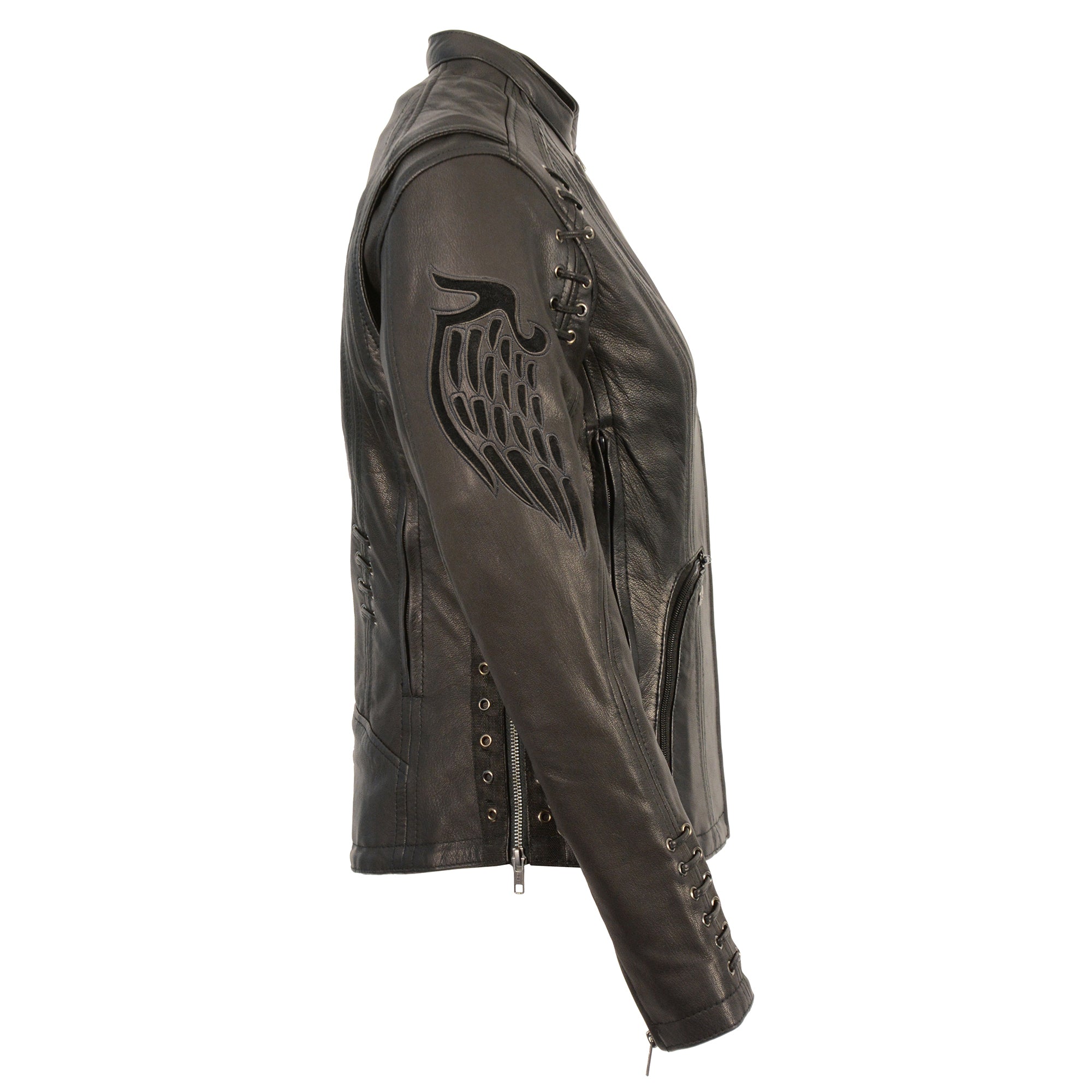 Women's Lightweight Scuba Racer Jacket w/ Lace & Grommet Details