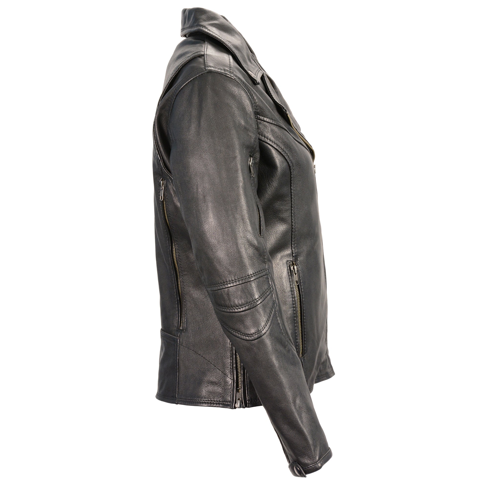 Women's Lightweight Long Length Beltless Vented Biker Jacket