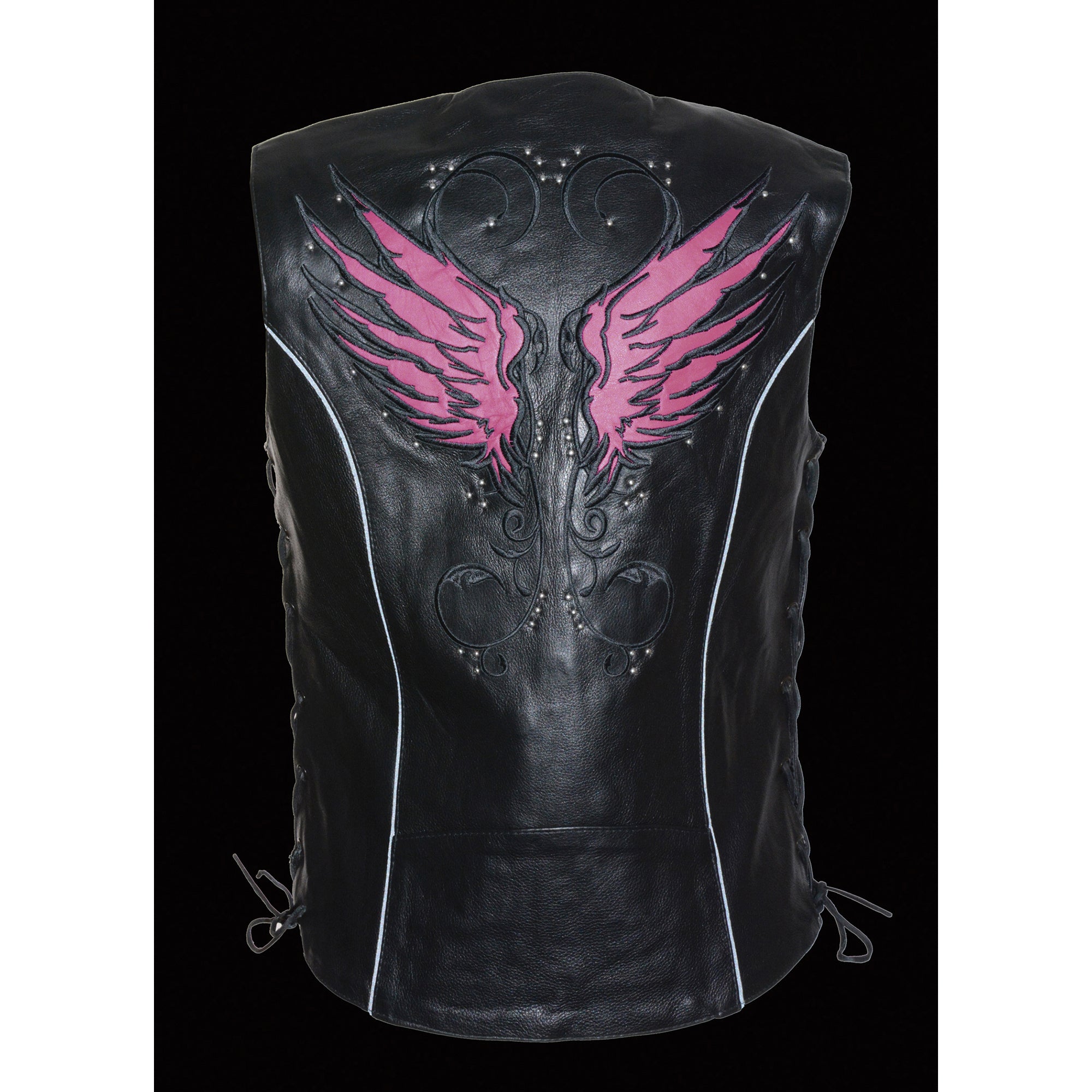 Ladies Vest w/ Stud & Wings Detailing