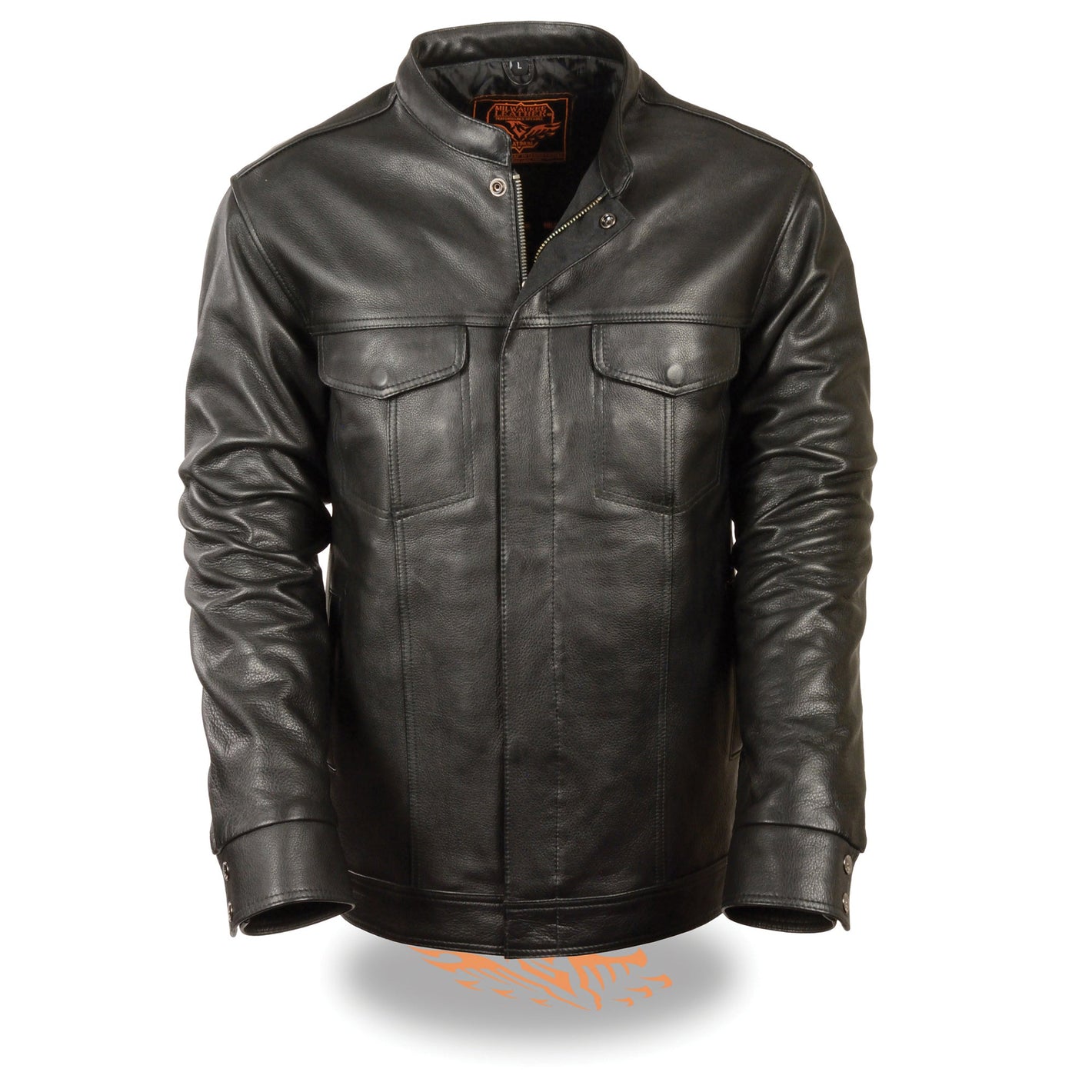 Men's Club Style Cut Zipper/Snap Front Shirt Jacket