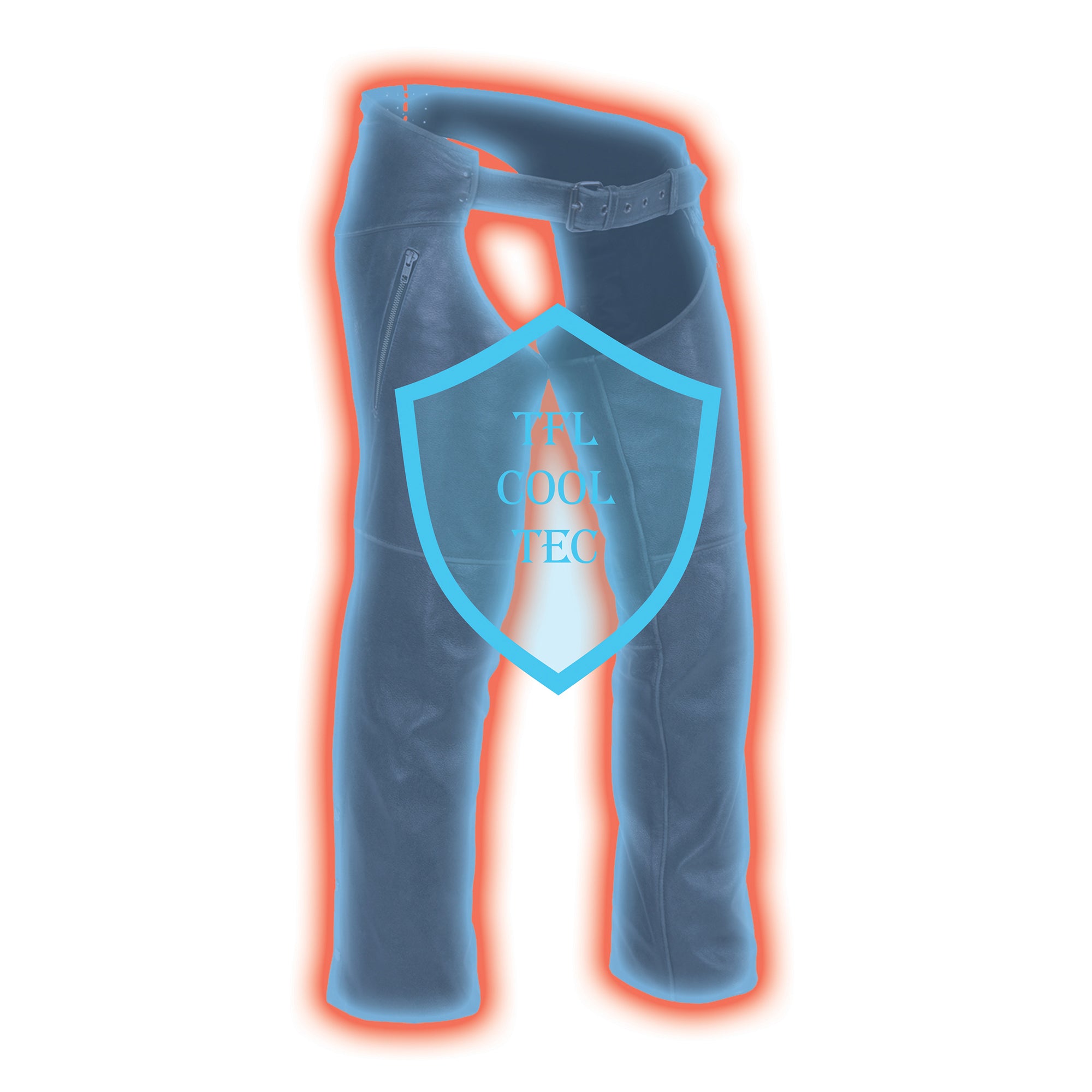 Men's Chaps w/ Cool Tec® Leather & Zippered Thigh Pockets