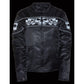 Women's Crossover Textile Scooter Jacket w/ Reflective Skulls