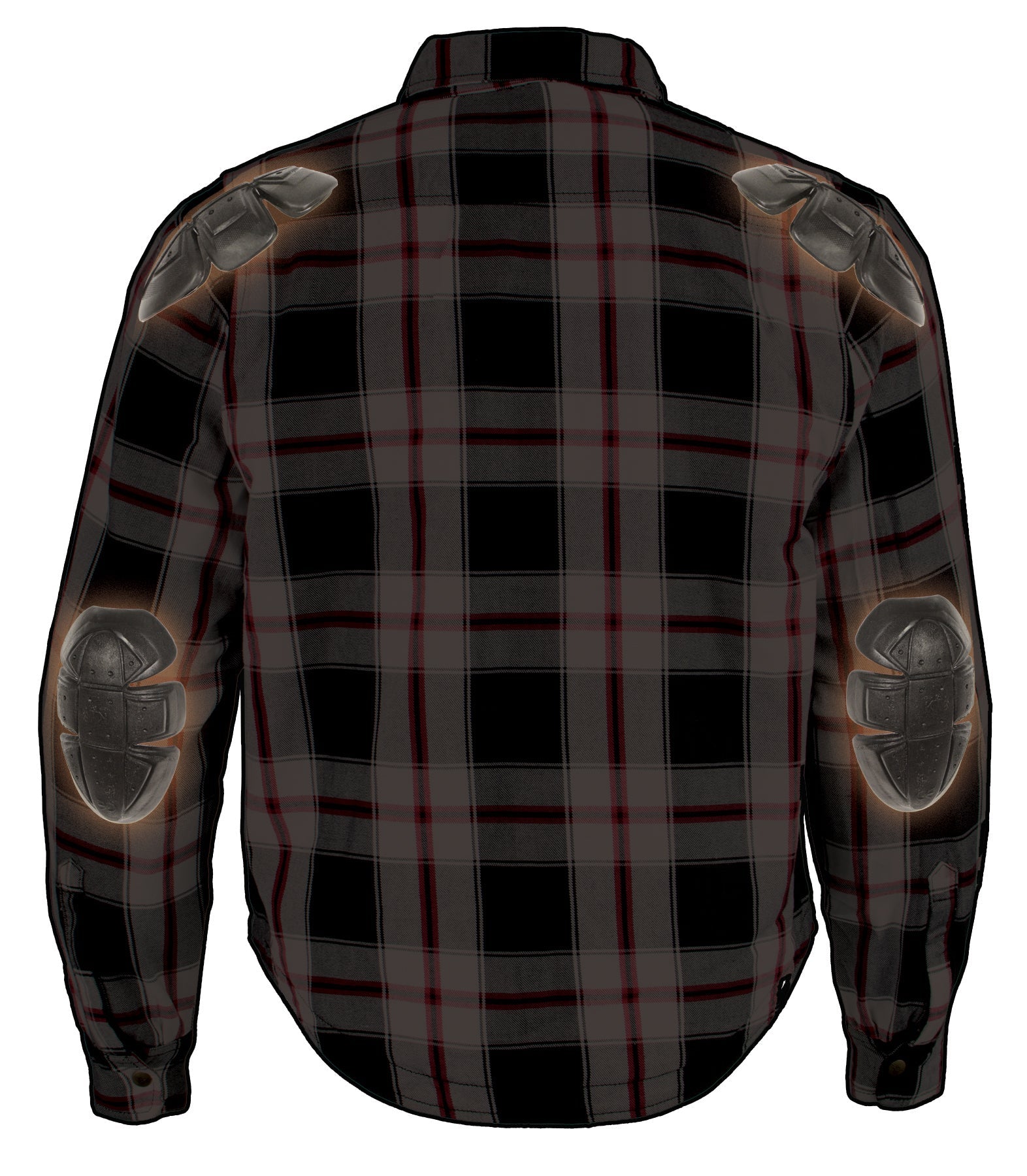 Men's Armored Flannel Biker Shirt w/ Aramid® by DuPont™ Fibers