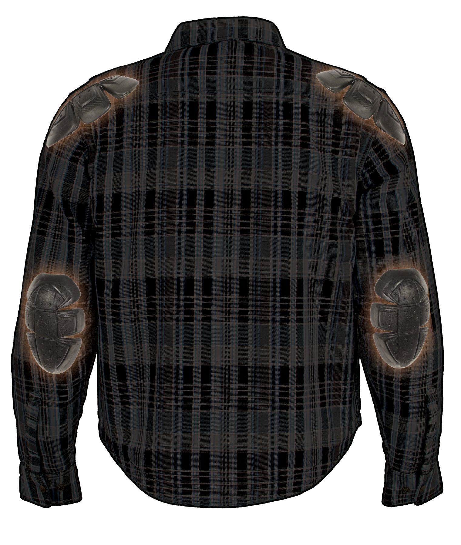 Men's Armored Flannel Biker Shirt w/ Aramid® by DuPont™ Fibers