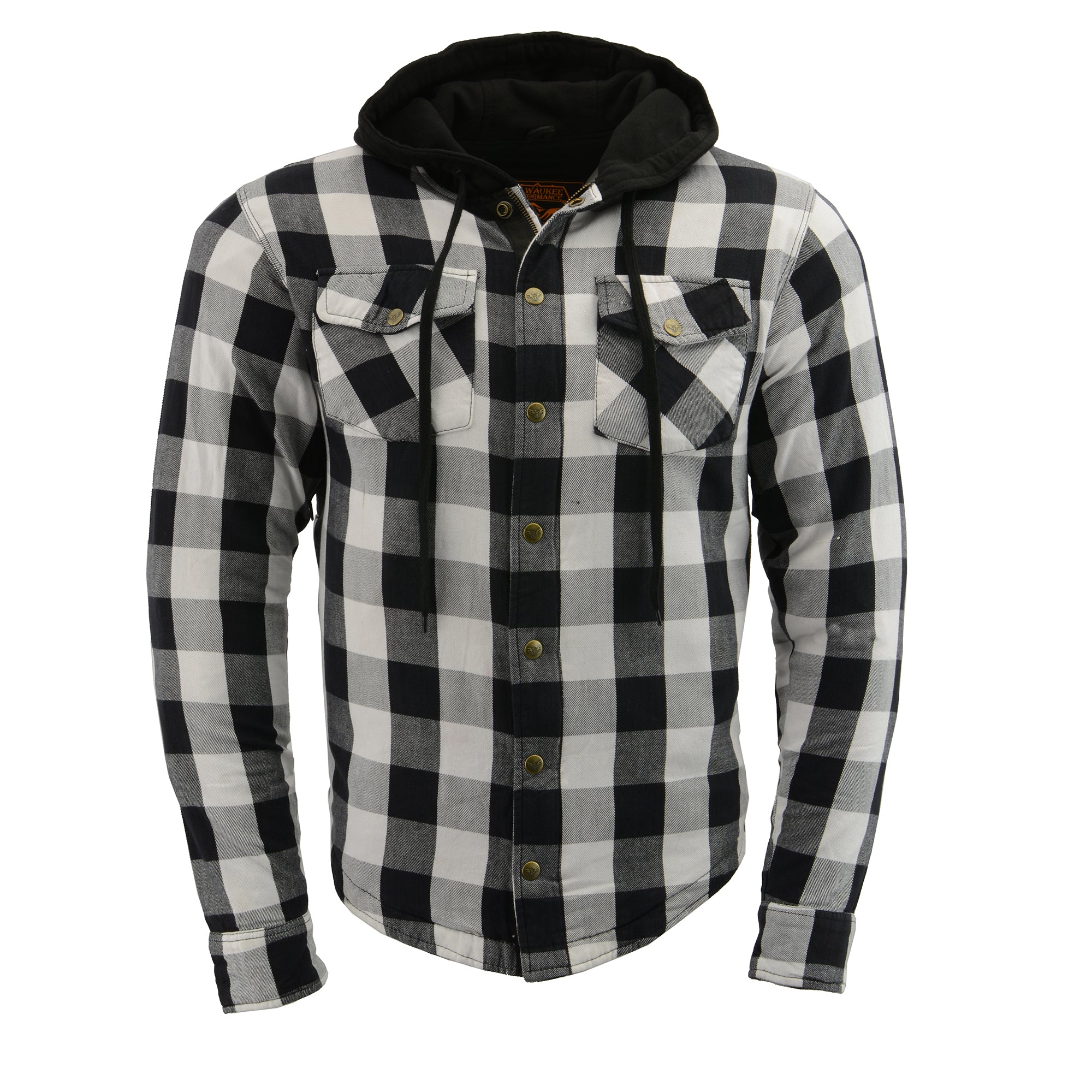 Men's Armored Checkered Flannel Biker Shirt w/ Aramid® by DuPont™ Fibers