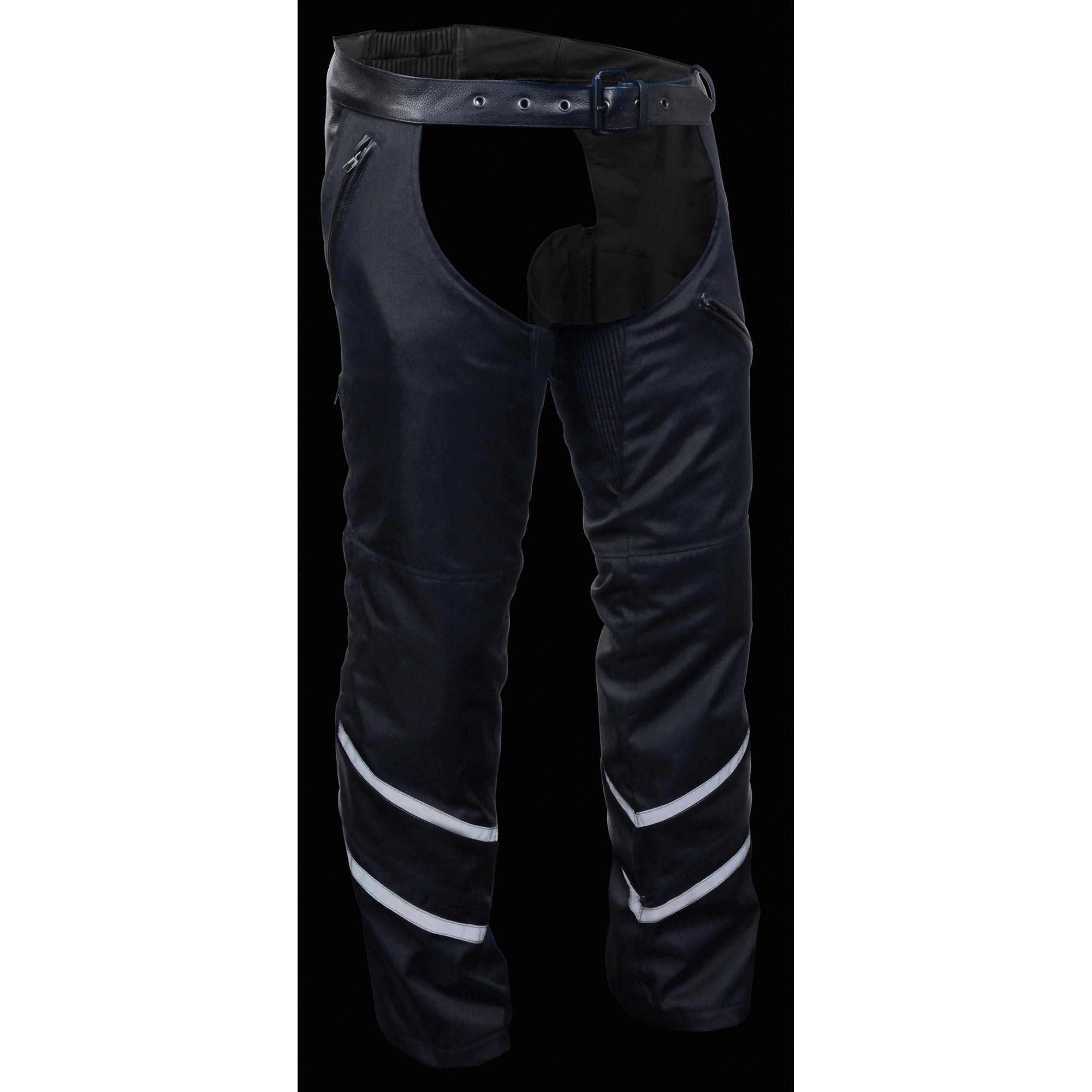 Men's Vented Textile Chap w/ Leather Trim and Snap-Out Liner