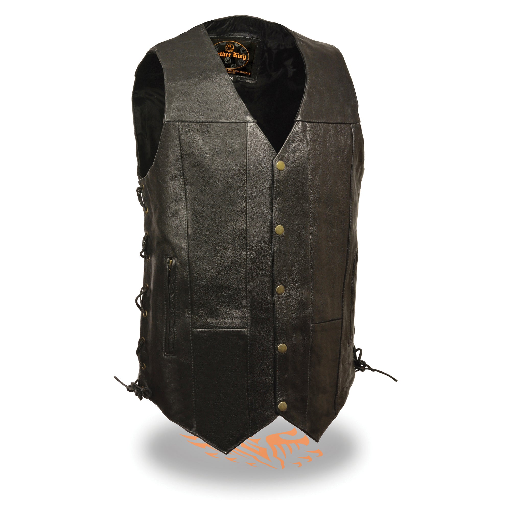Men's 10 Pocket Side Lace Vest Tall