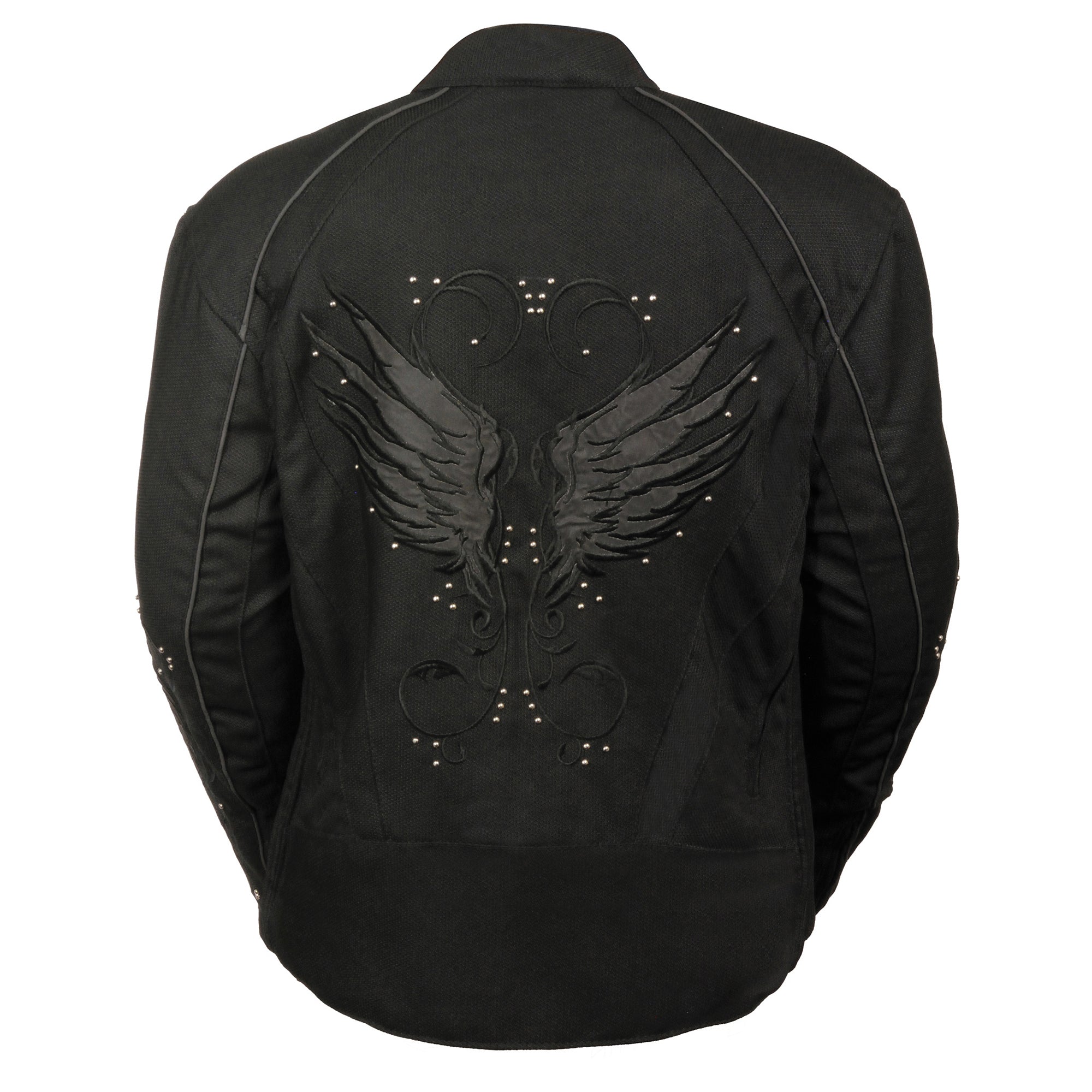 Women's Textile Jacket w/ Stud & Wings Detailing