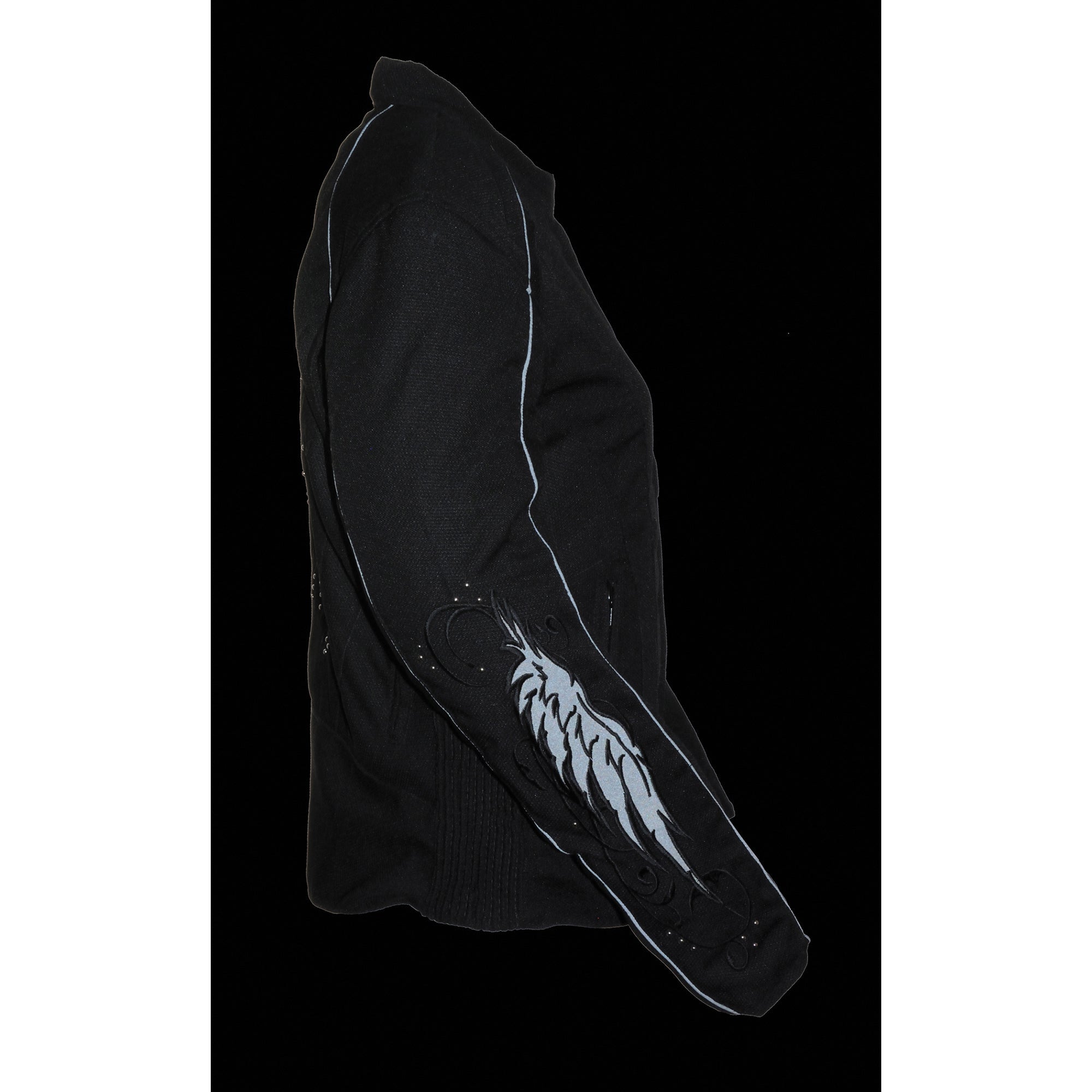 Women's Textile Jacket w/ Stud & Wings Detailing