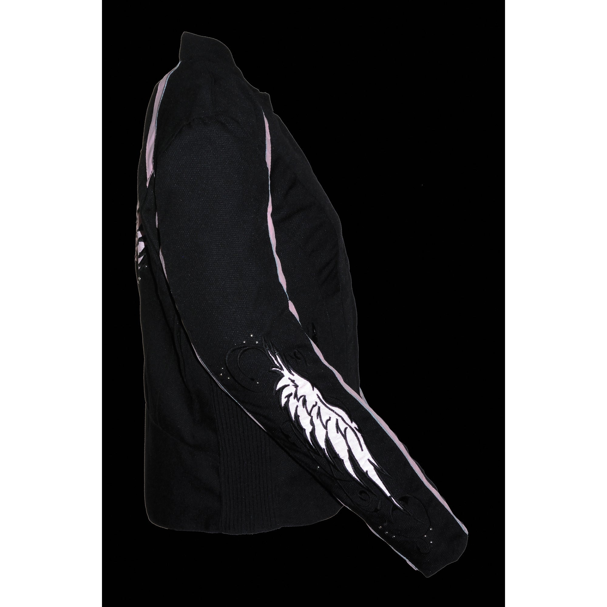 Women's Textile Jacket w/ Stud & Wings Detailing