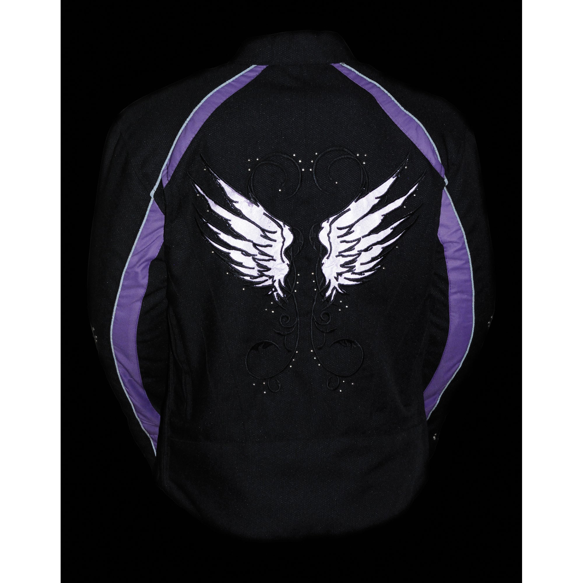 Women's Textile Jacket w/ Stud & Wings Detailing
