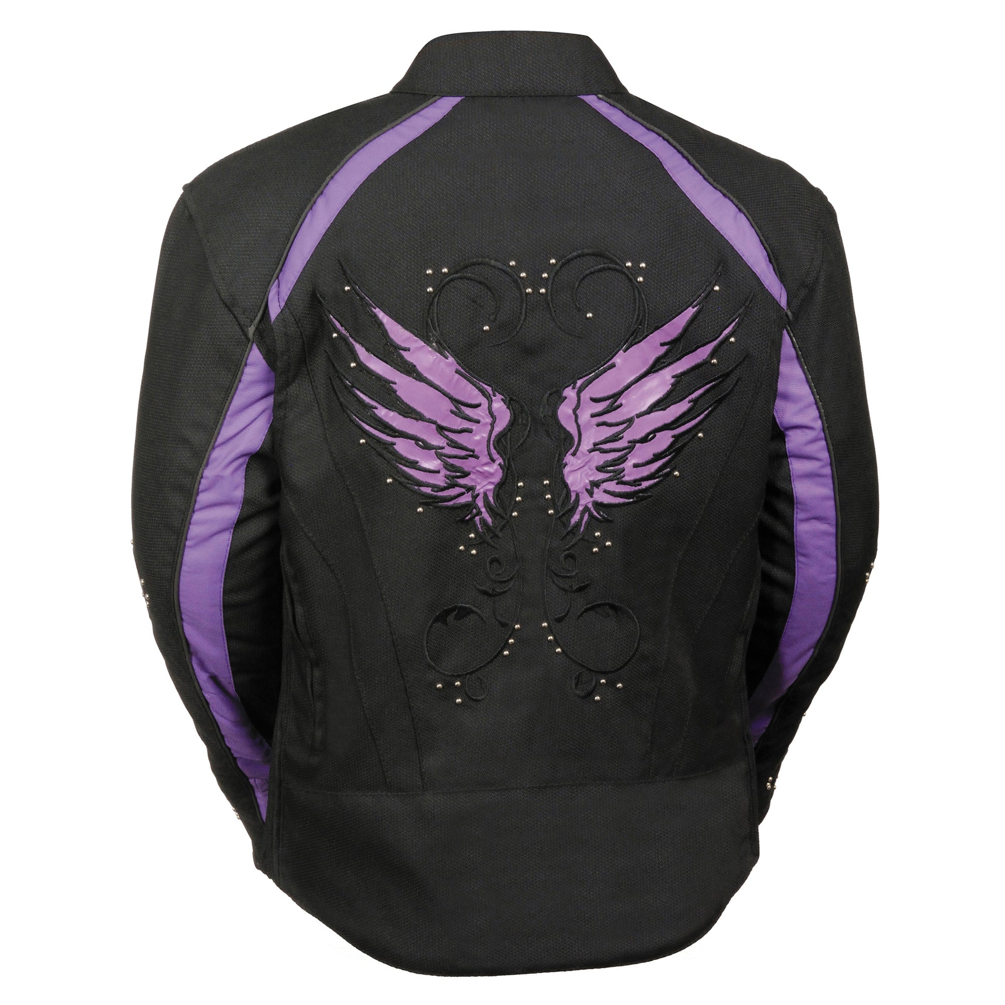 Women's Textile Jacket w/ Stud & Wings Detailing