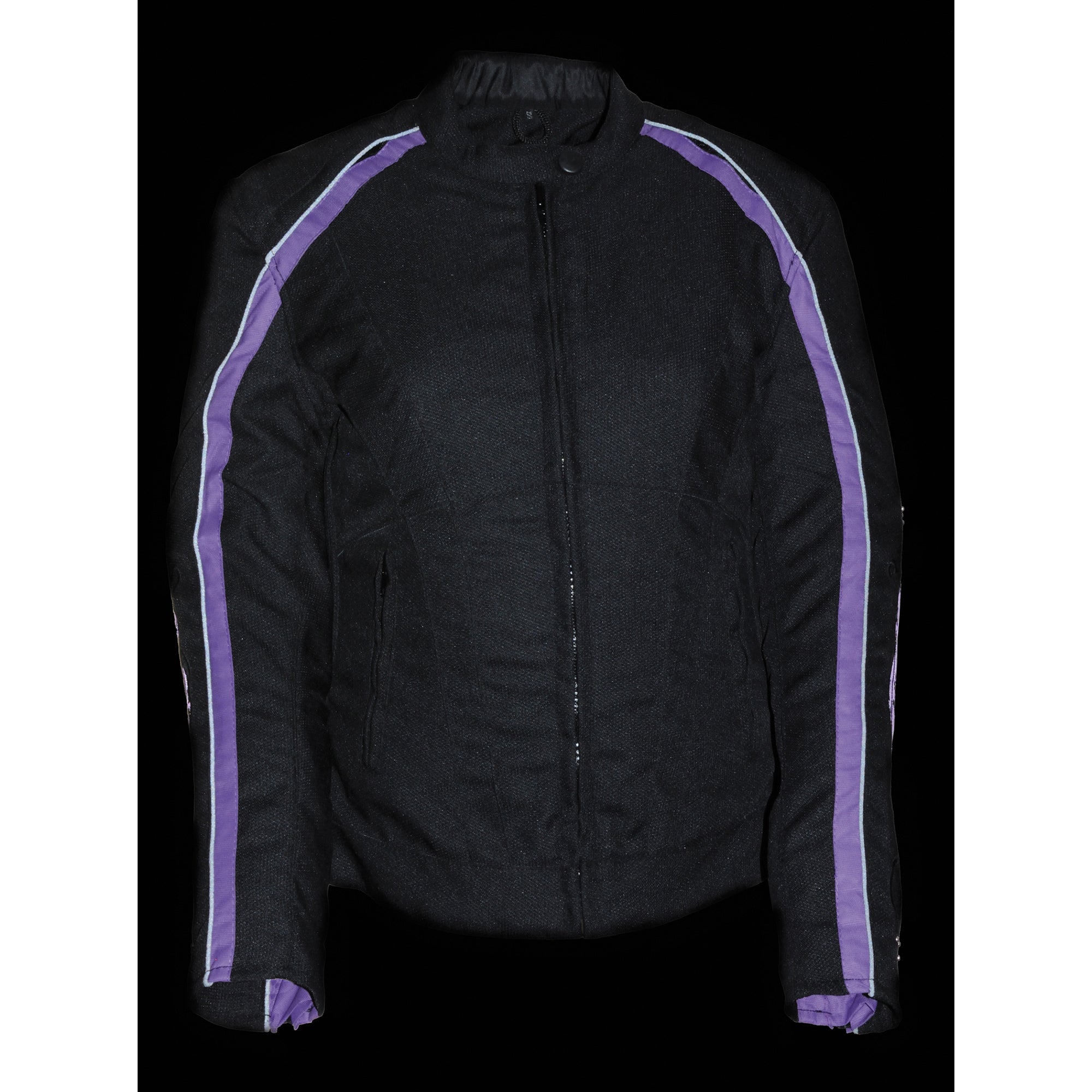 Women's Textile Jacket w/ Stud & Wings Detailing