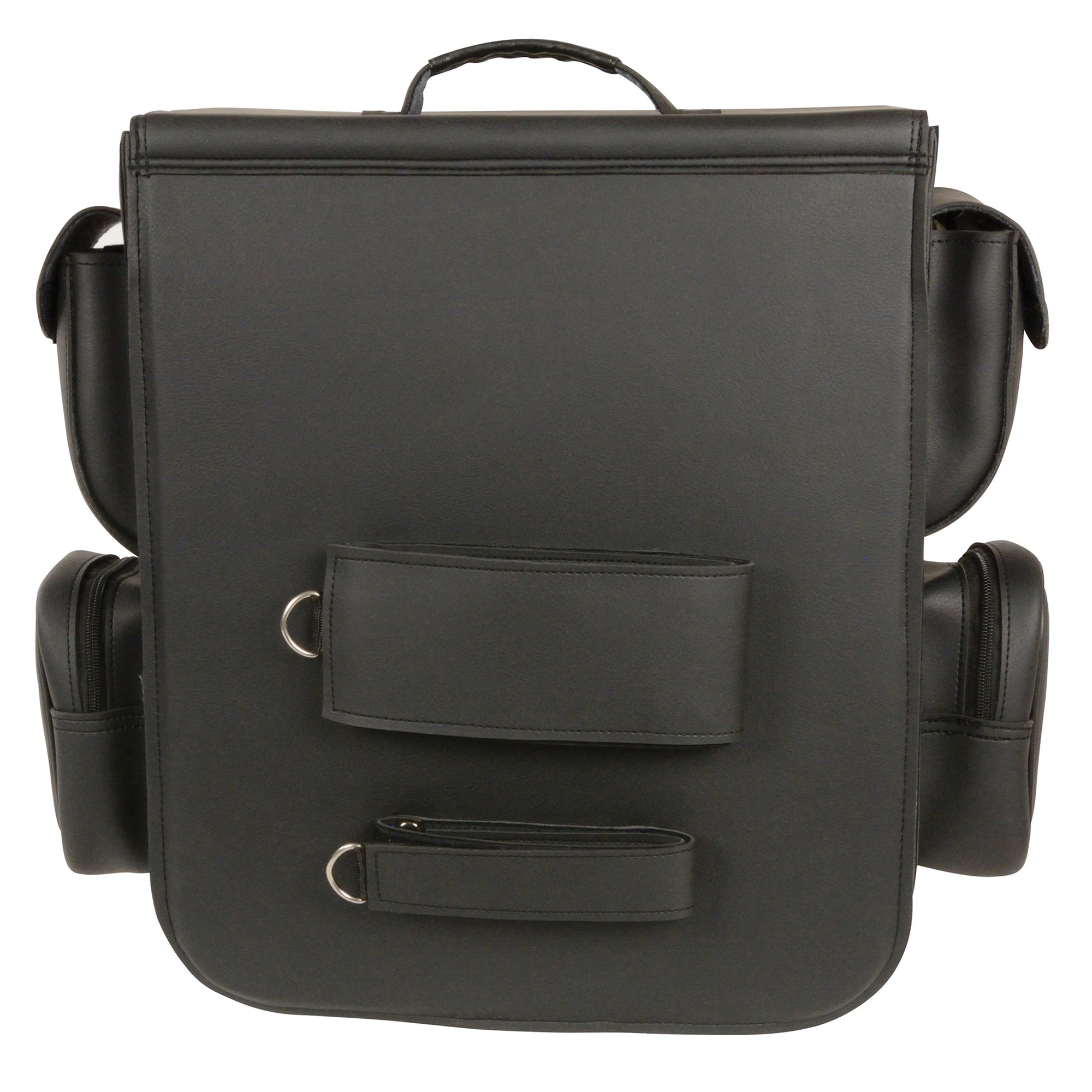 Large PVC Sissy Bar Bag w/ 5 Bonus Pockets (16X19X7)